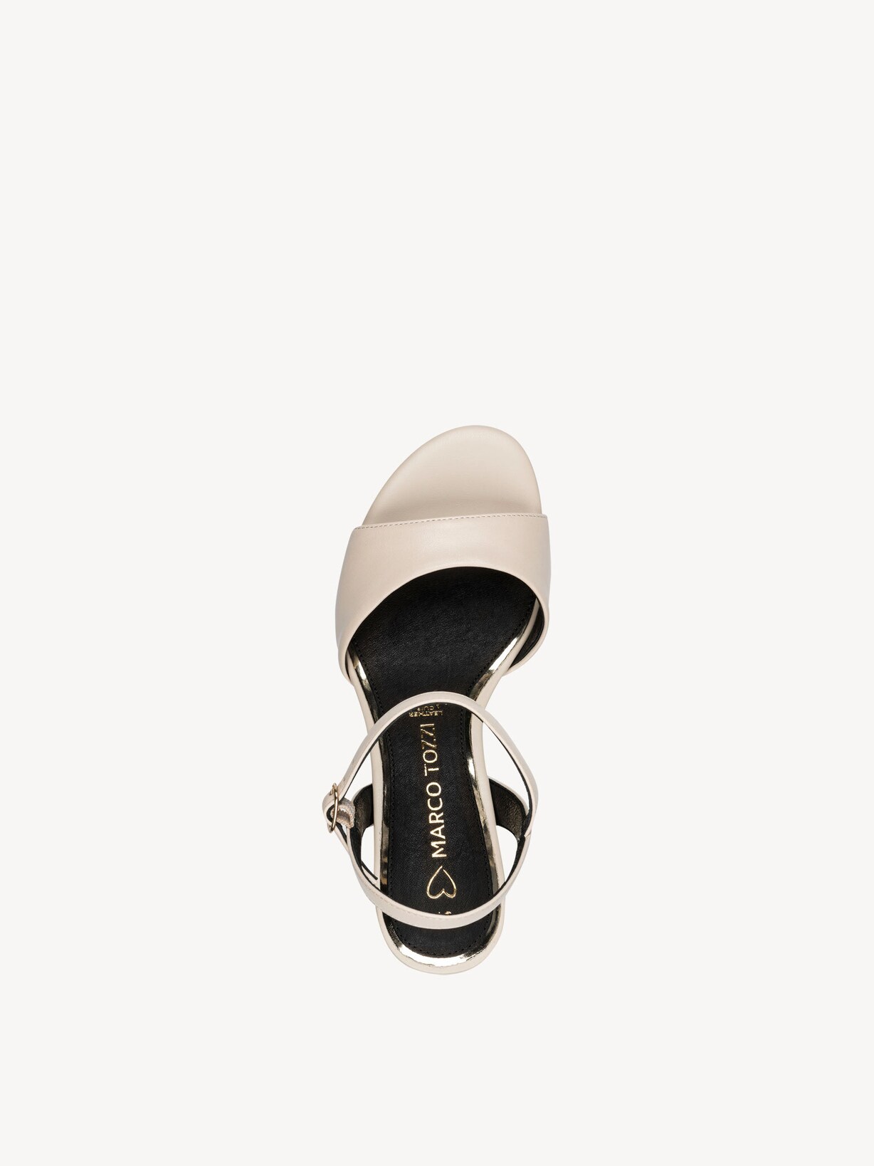 Marco Tozzi, Leren Sandaaltje - beige CREAM, afbeelding 5 van 6