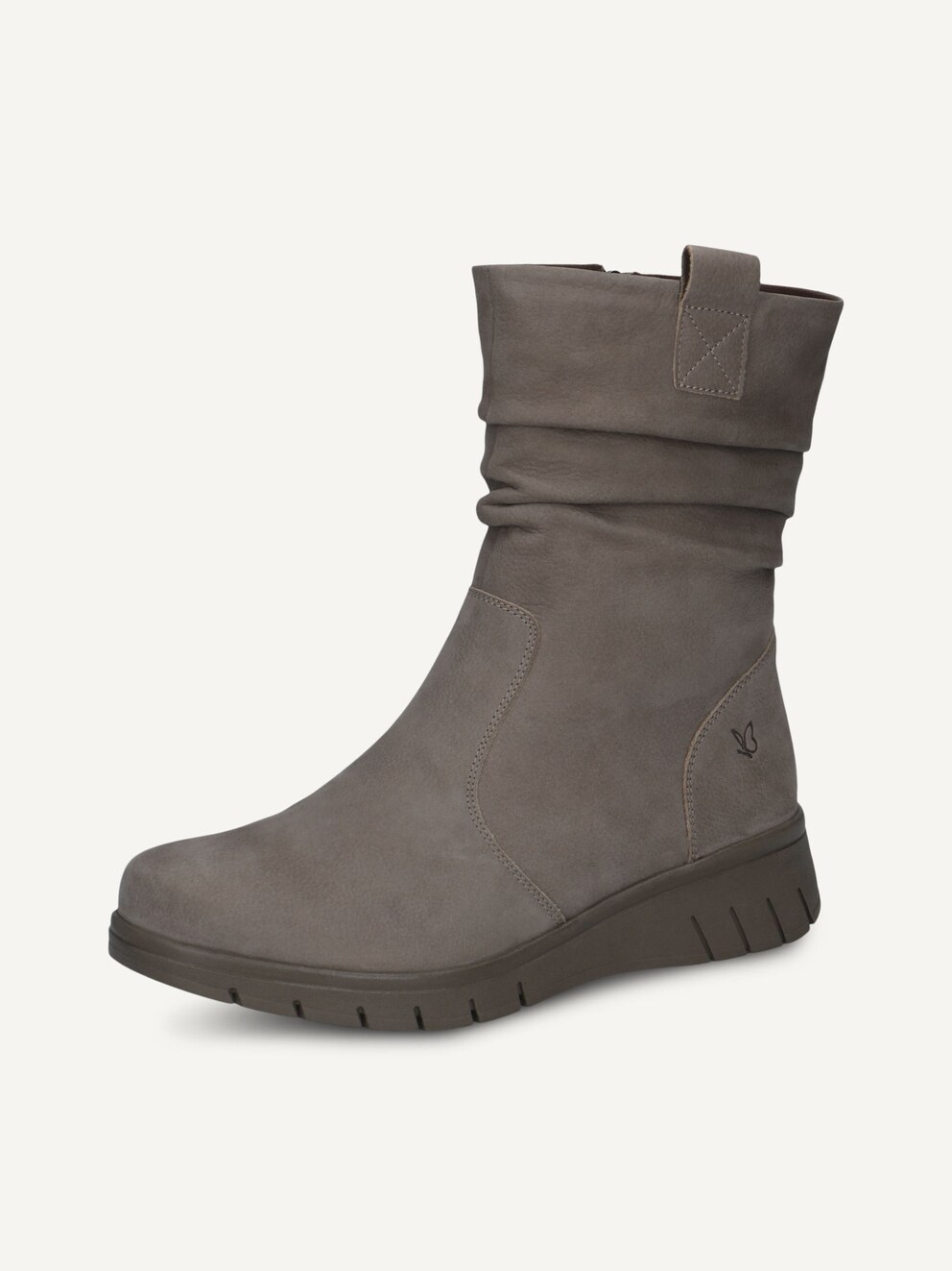 Caprice, Leather Bootie - beige warm lining TAUPE NUBUC, image 3 of 6