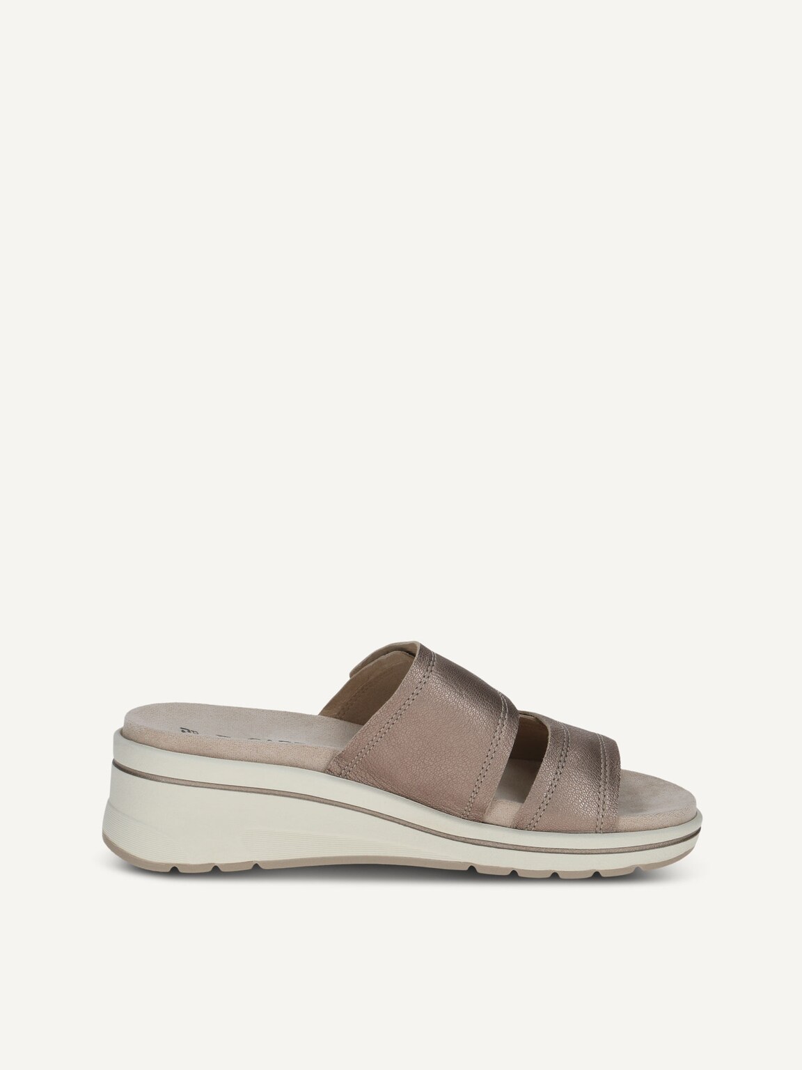 Caprice, Leather Mule - brown TAUPE METALLIC, image 4 of 6
