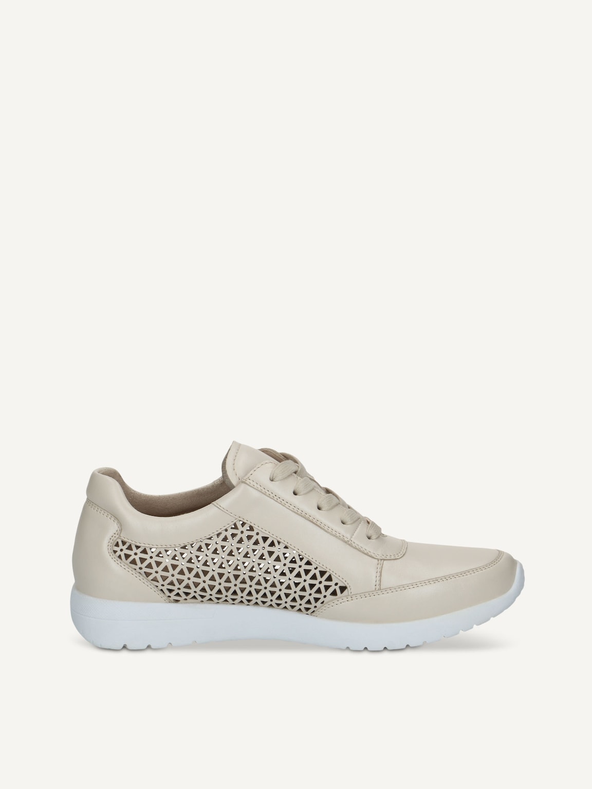 Caprice, Leather Sneaker - beige CREAM PERLATO, image 3 of 5