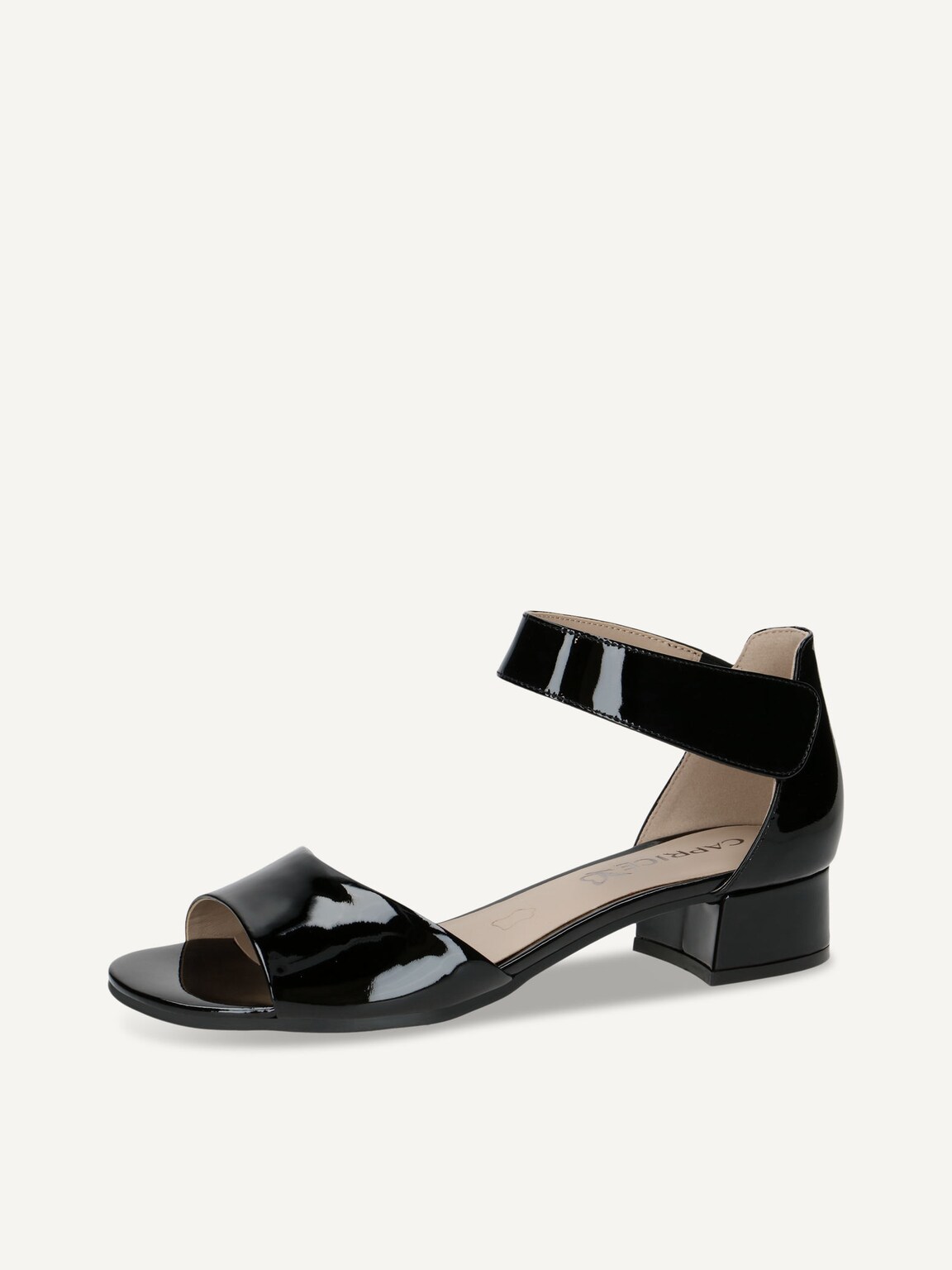 Caprice, Leather Heeled sandal - black BLACK PATENT, image 1 of 5