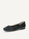 Not selected, Caprice, Leather Ballerina - black BLACK DEER