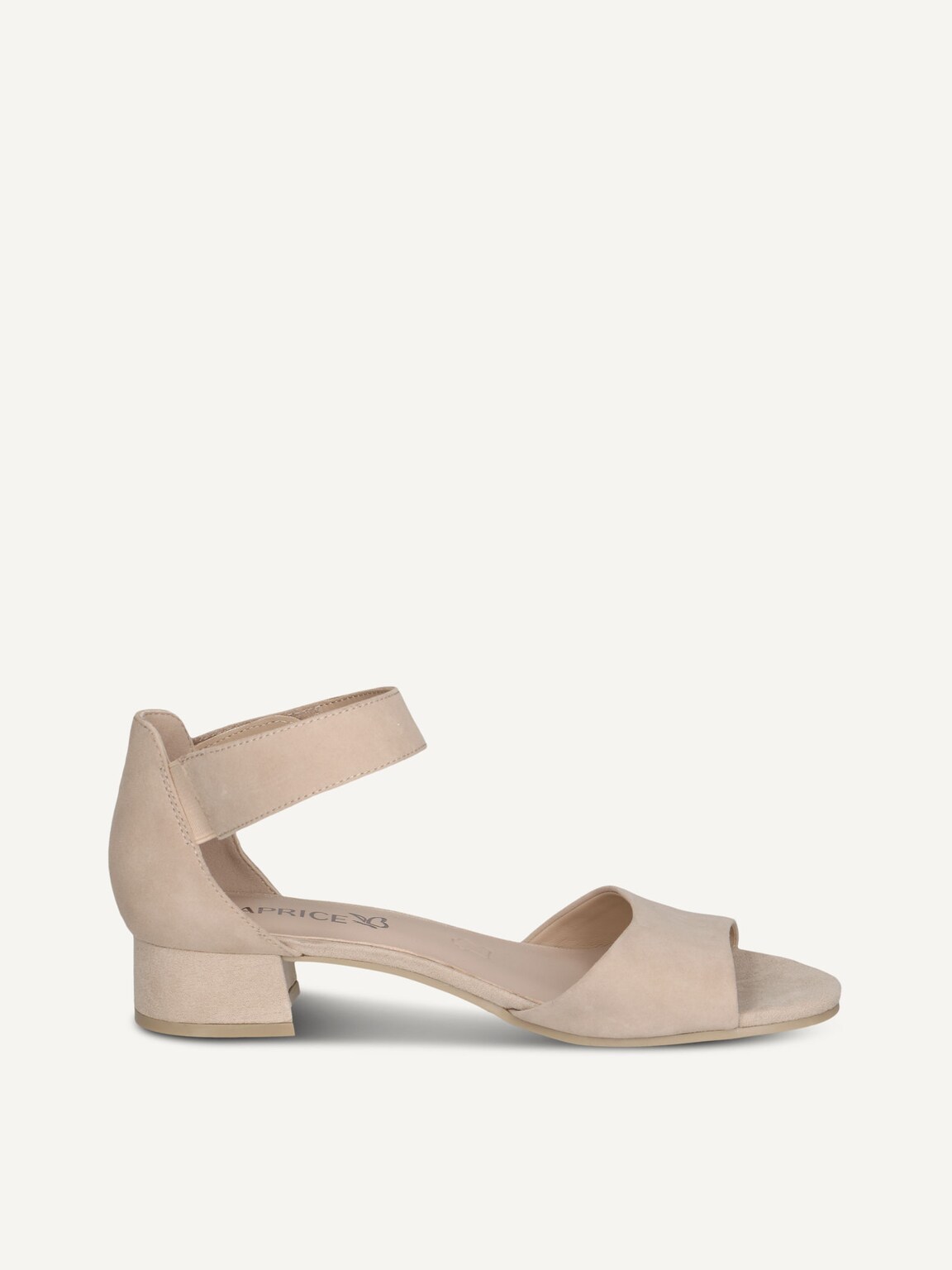 Caprice, Leather Heeled sandal - beige BEIGE SUEDE, image 3 of 5