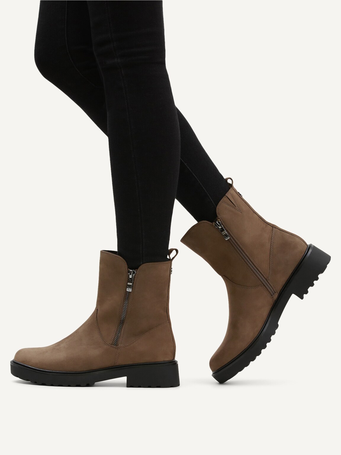Caprice, Leather Bootie - beige TAUPE NUBUC, image 2 of 6