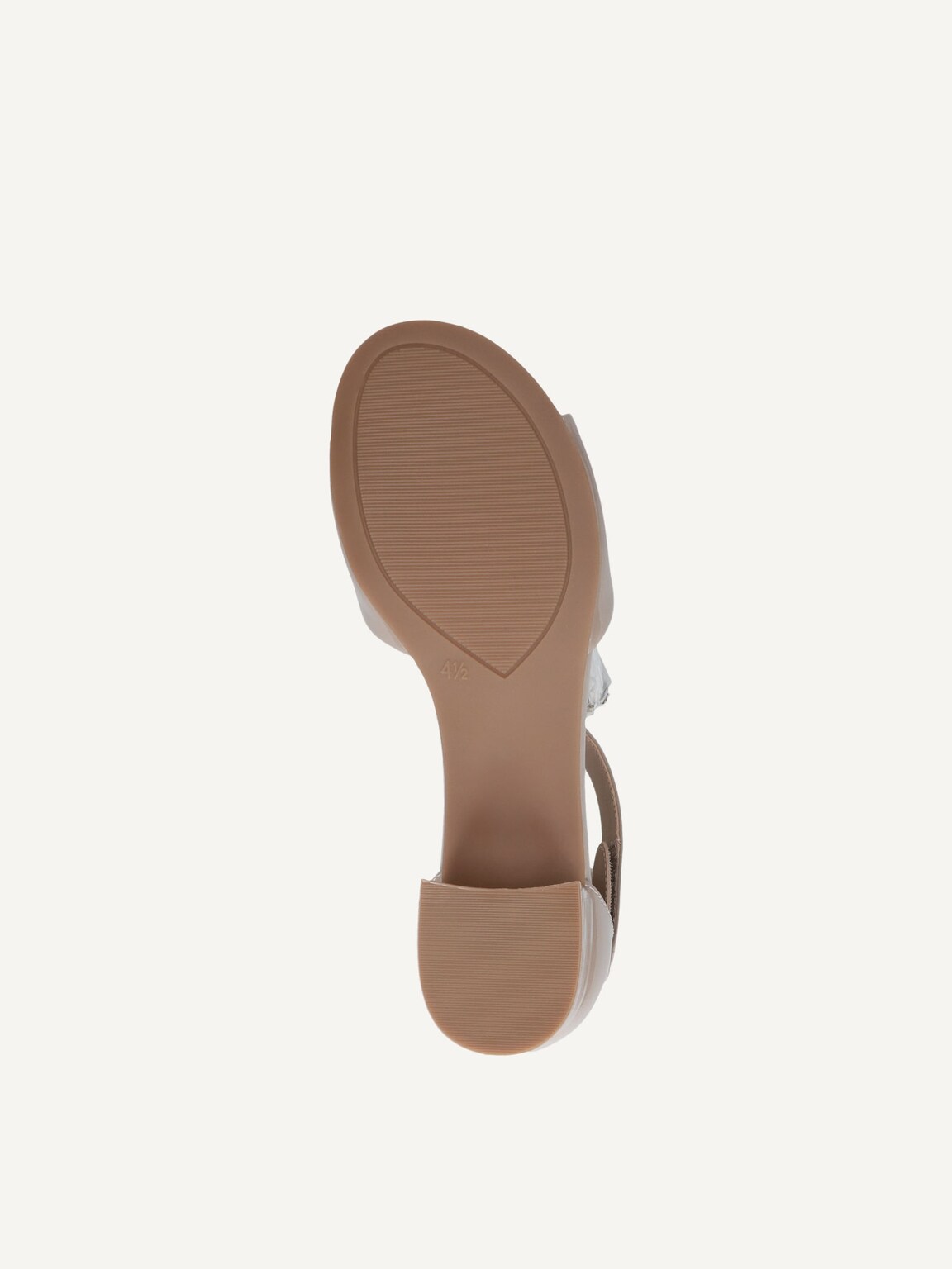 Caprice, Leather Heeled sandal - beige BEIGE PATENT, image 4 of 5