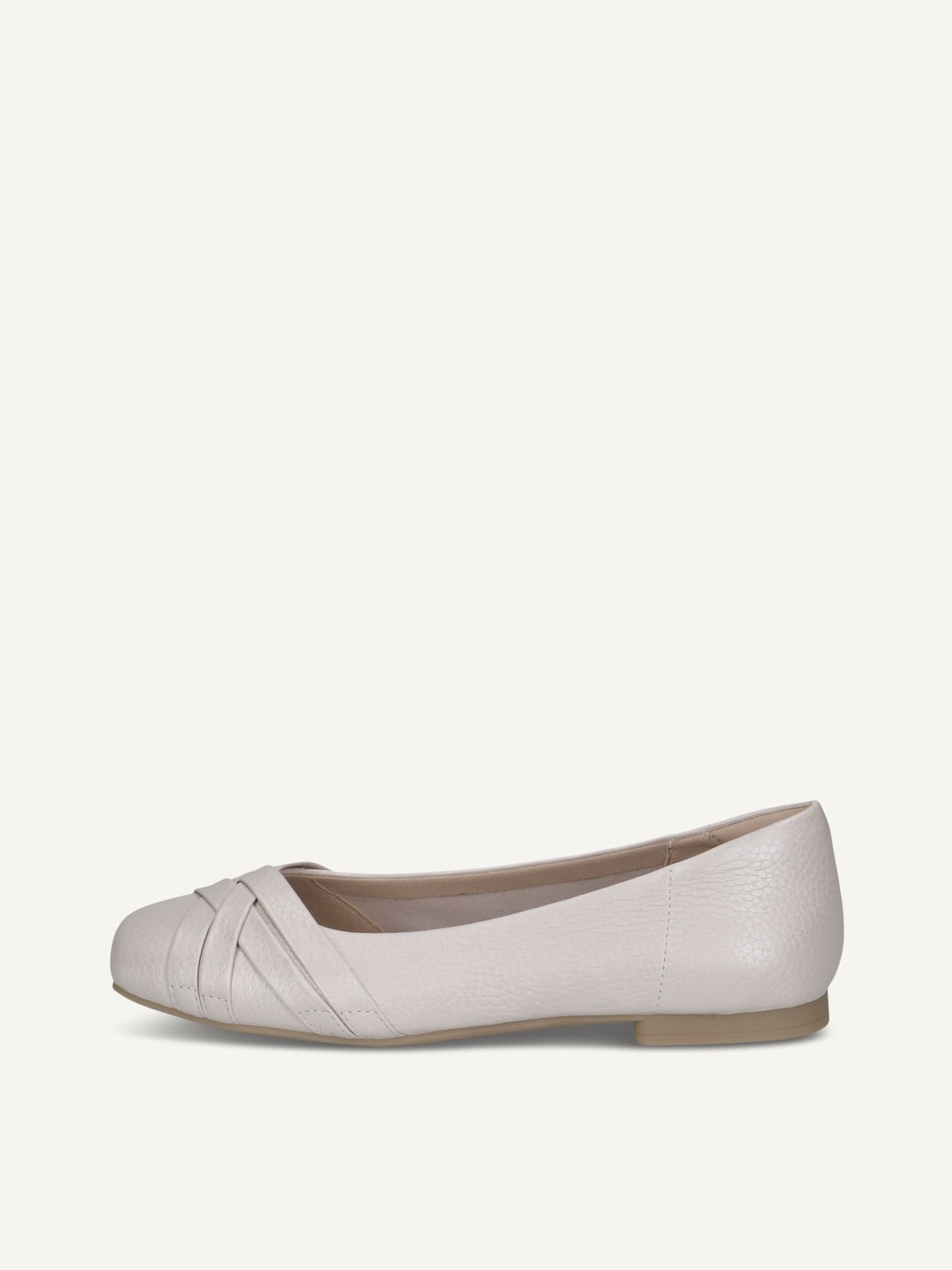 Caprice, Ballerine en cuir - blanc PEARL PERL DEE, image 1 sur 5