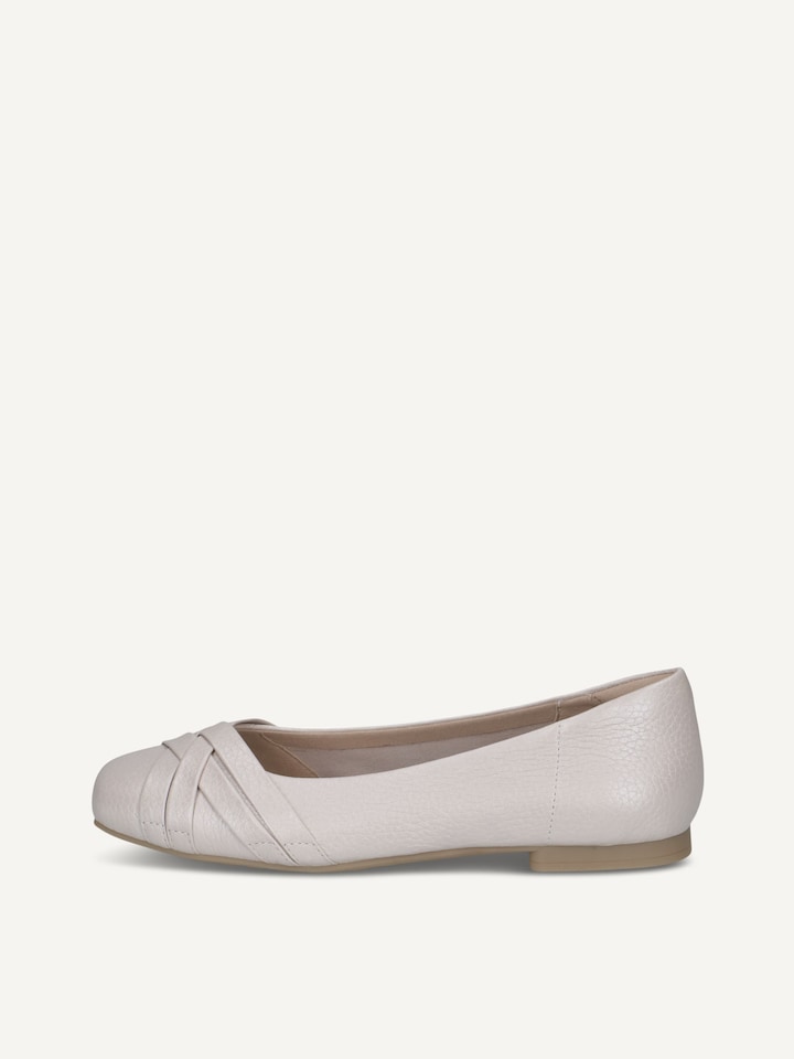 Caprice, Ballerine en cuir - blanc PEARL PERL DEE