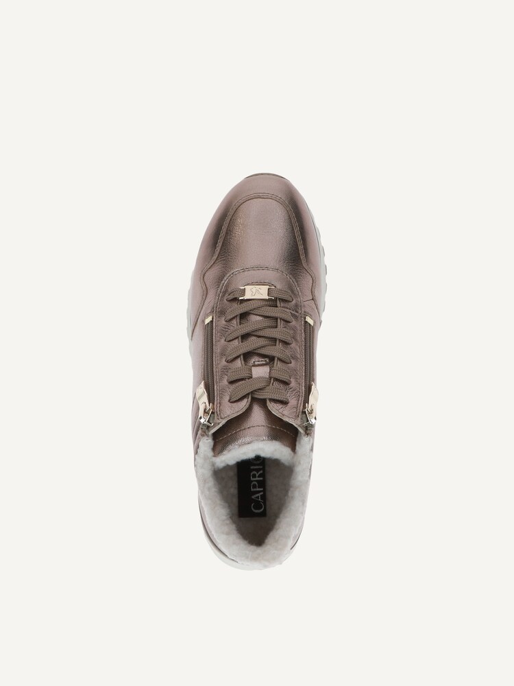 Caprice, Leather Sneaker - brown warm lining TAUPE METALLIC, image 10 of 10