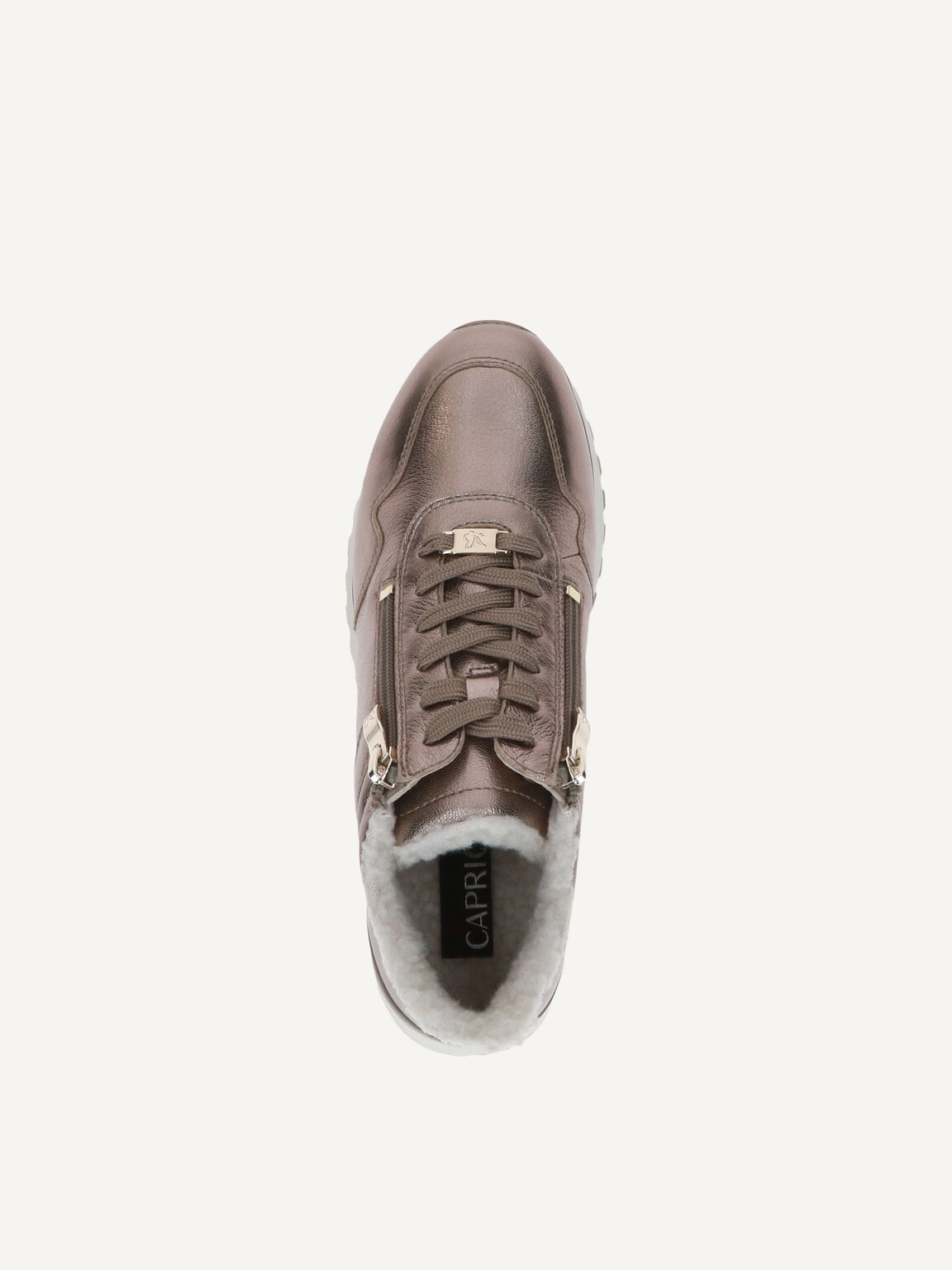 Caprice, Leather Sneaker - brown warm lining TAUPE METALLIC, image 10 of 10