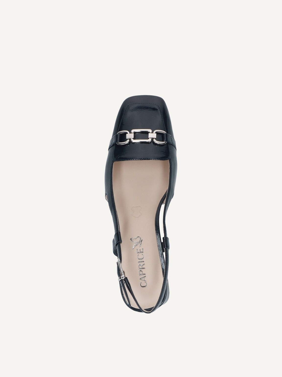 Caprice, Leather sling pumps - blue OCEAN NAPLAK, image 5 of 5