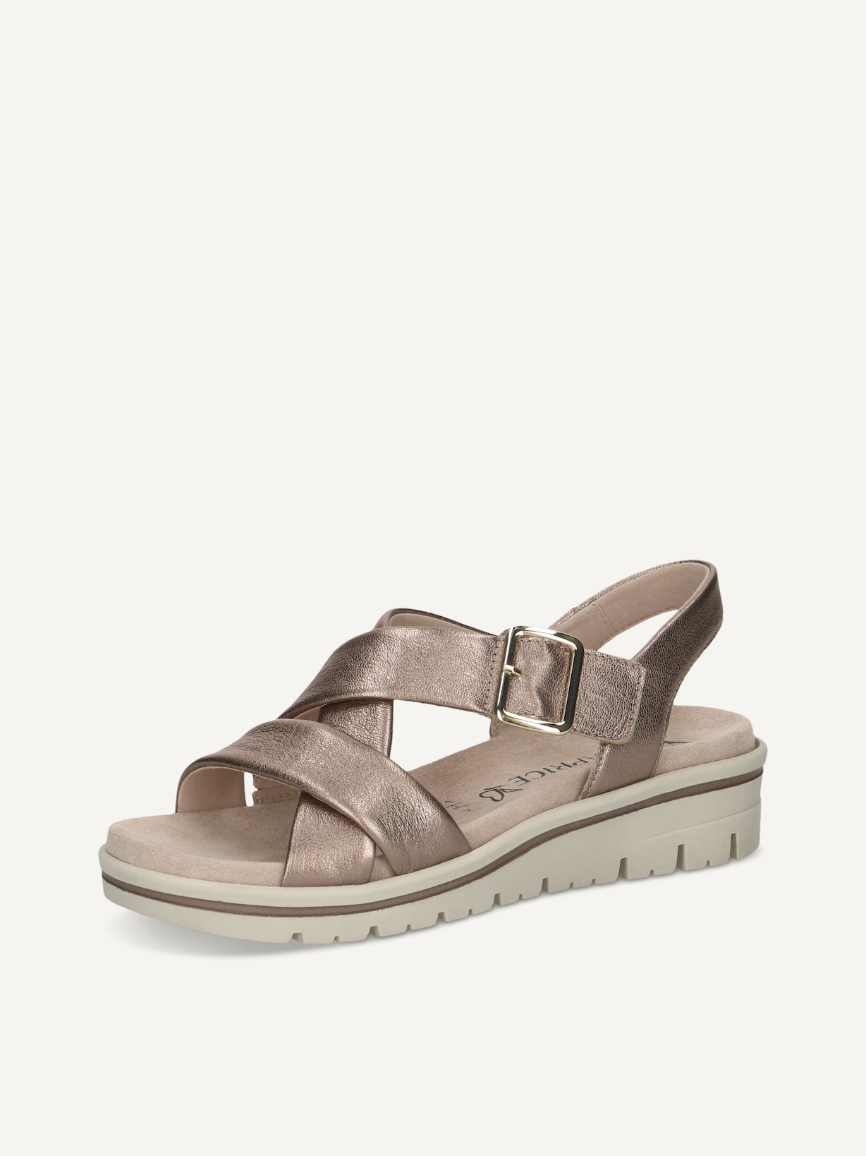 Caprice, Sandale en cuir - marron TAUPE METALLIC, image 2 sur 5