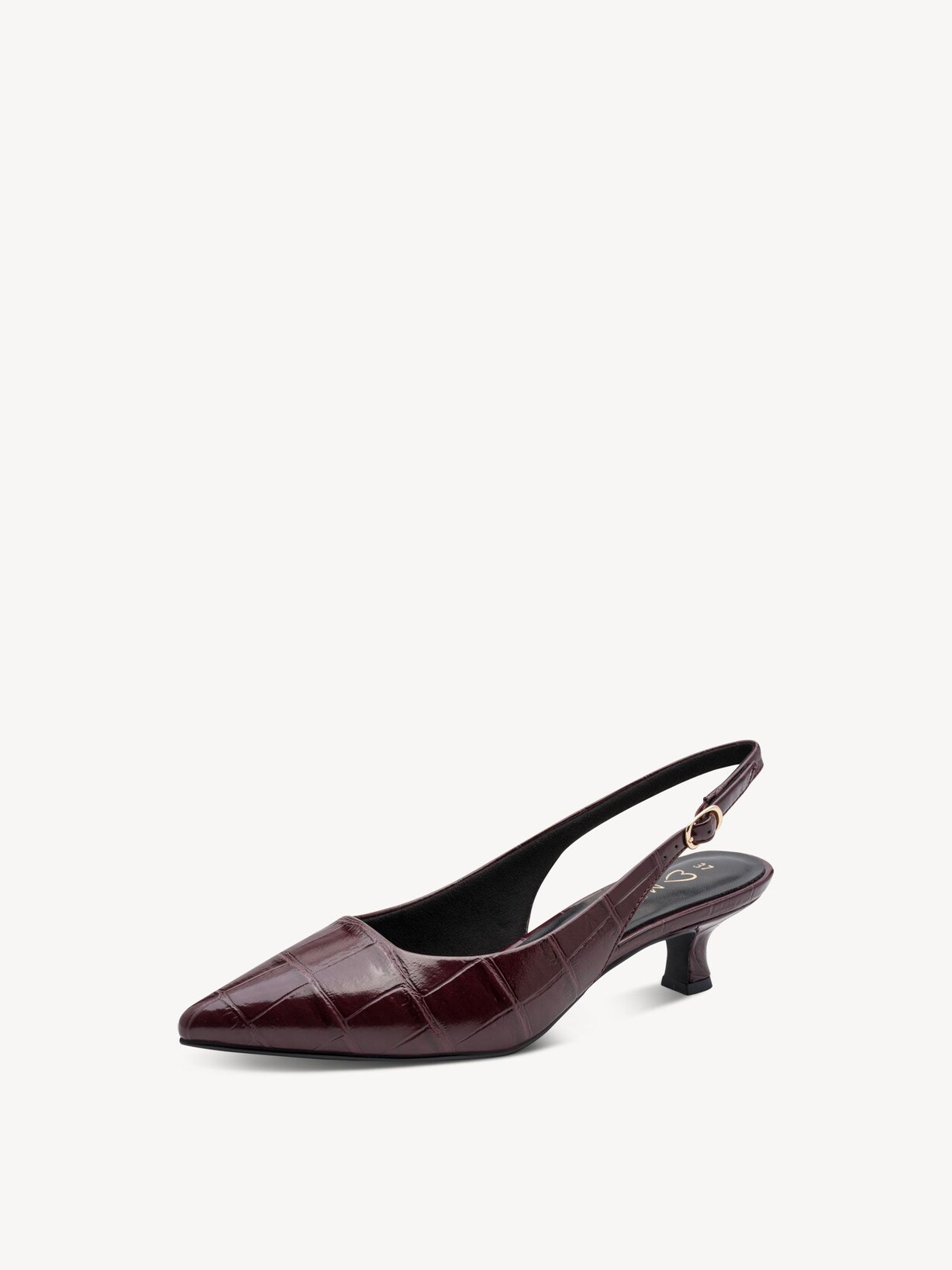 Marco Tozzi, Lodičky - červená BORDEAUX CROCO, obrázek 1 z 6