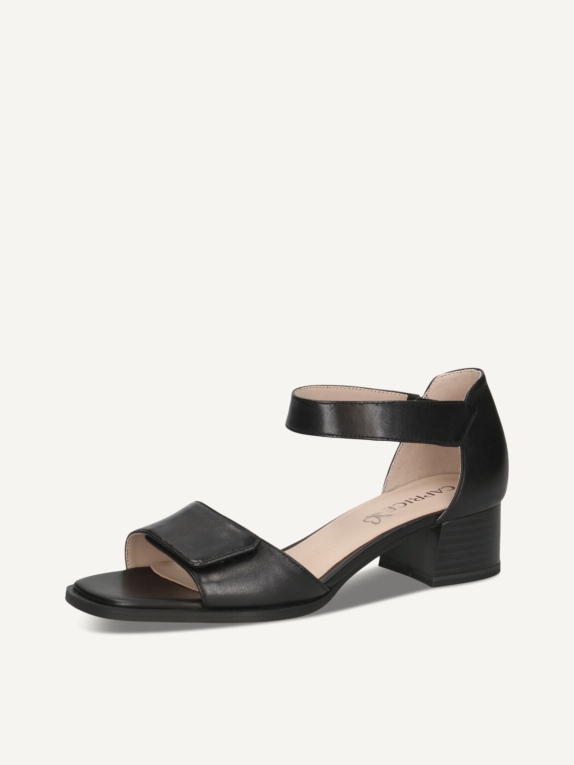 Caprice, Leather Heeled sandal - black BLACK NAPPA, image 1 of 5