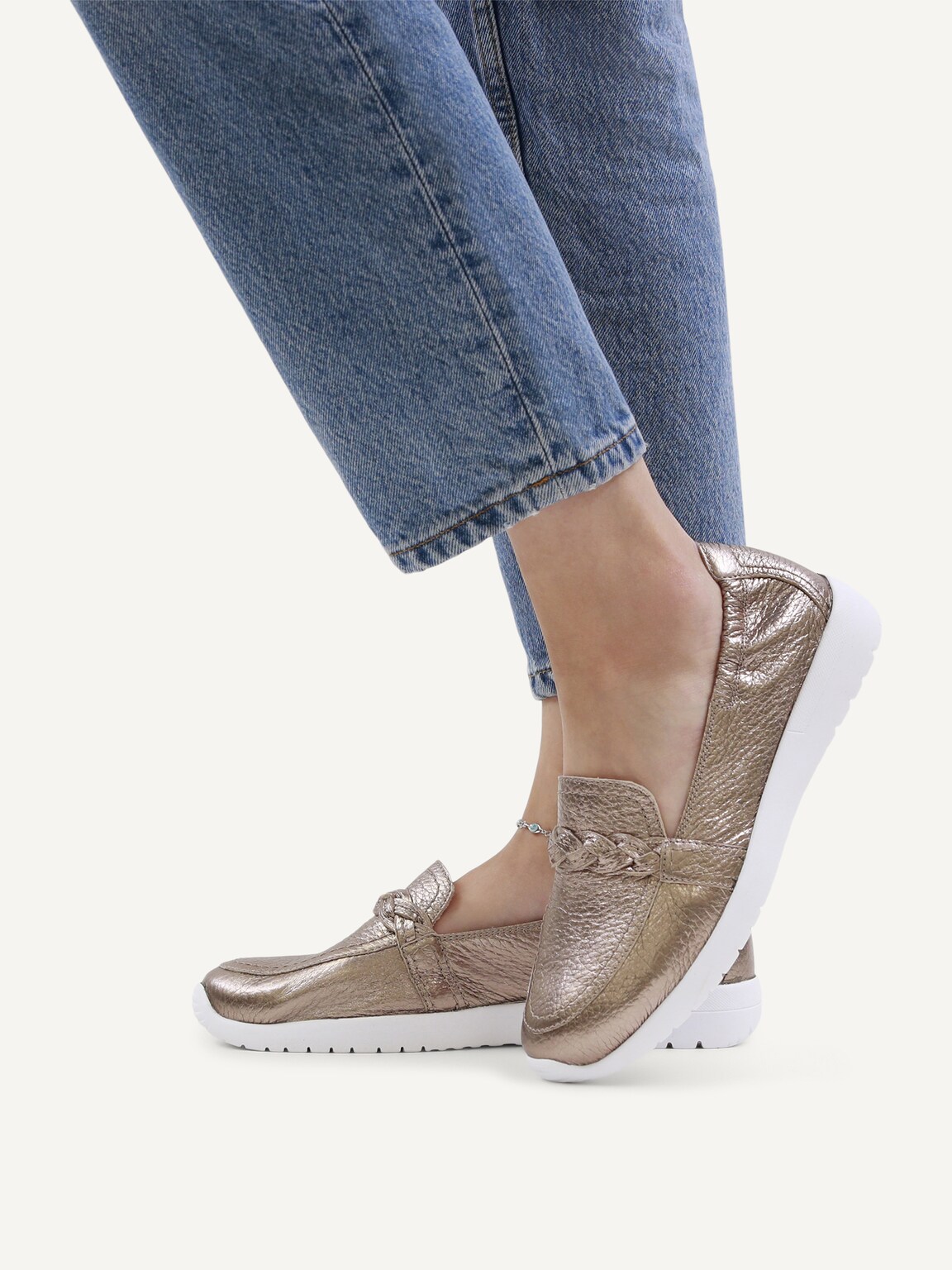 Caprice, Leather Slipper - brown TAUPE MET.DEER, image 2 of 6