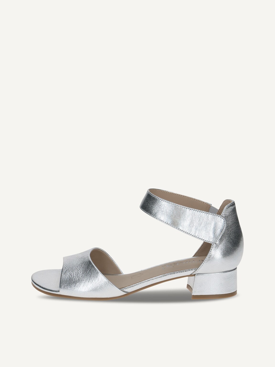 Caprice, Leather Heeled sandal - silver SILVER METAL., image 2 of 5