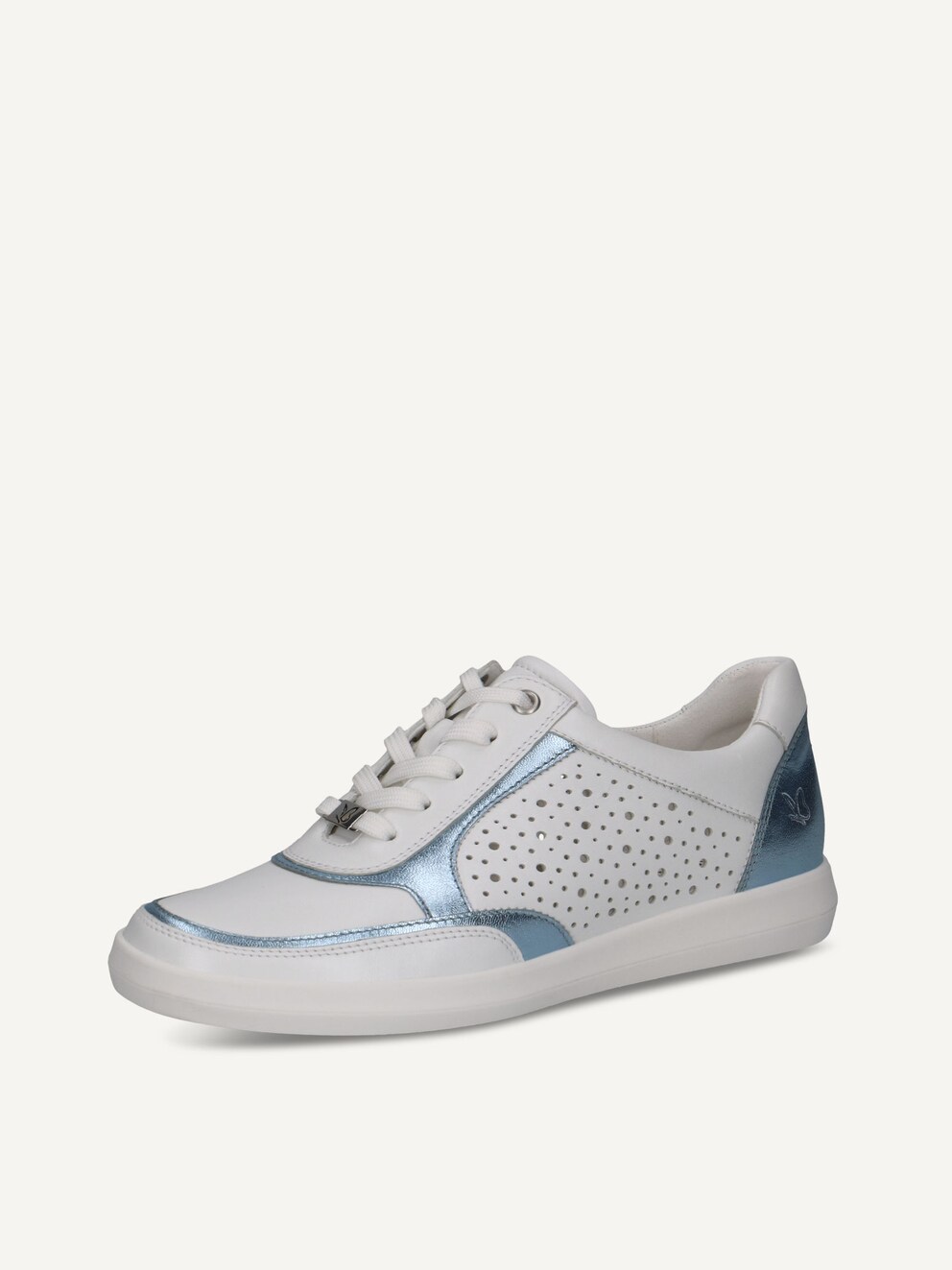 Caprice, Basket en cuir - noir WHITE/LT.BLUE, image 2 sur 5