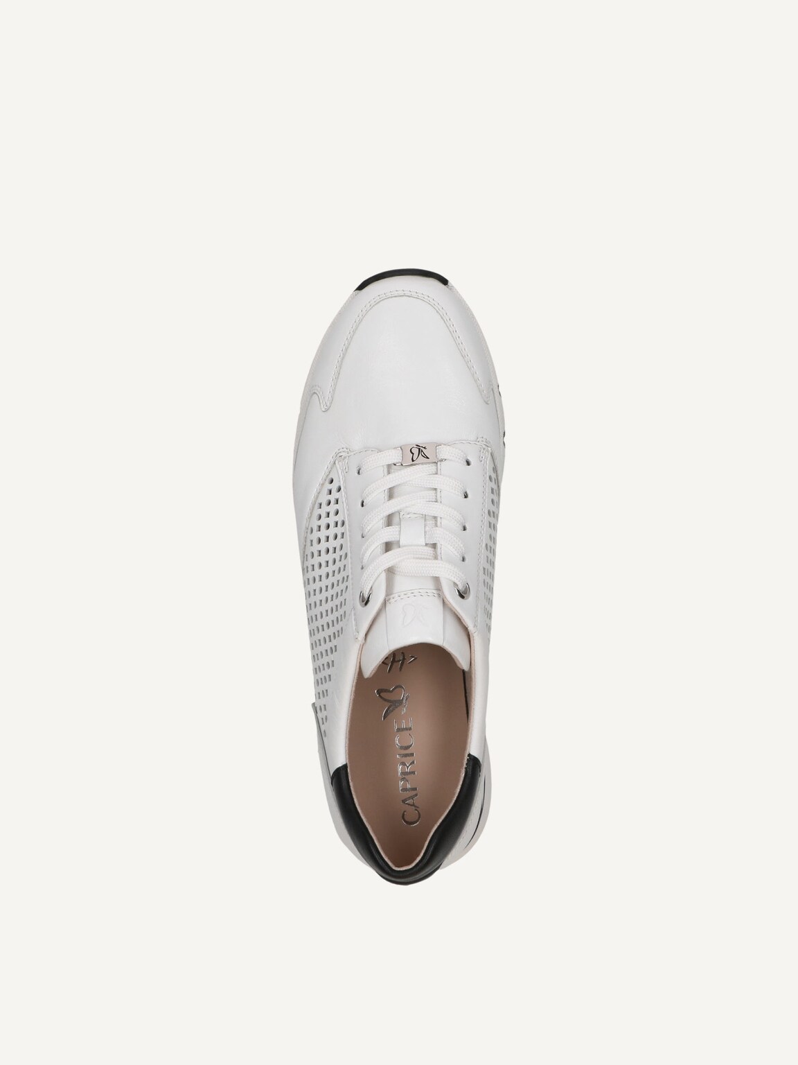 Caprice, Leather Sneaker - white WHITE/BLACK, image 6 of 6