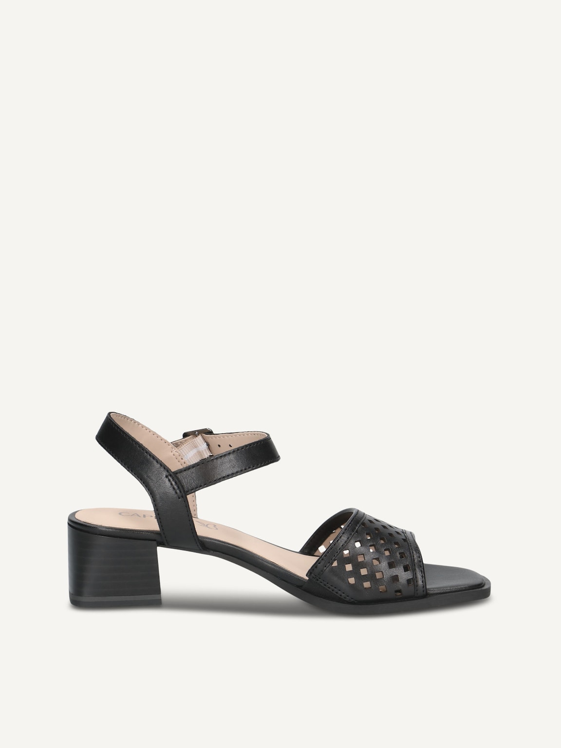 Caprice, Leather Heeled sandal - black BLACK NAPPA, image 3 of 5