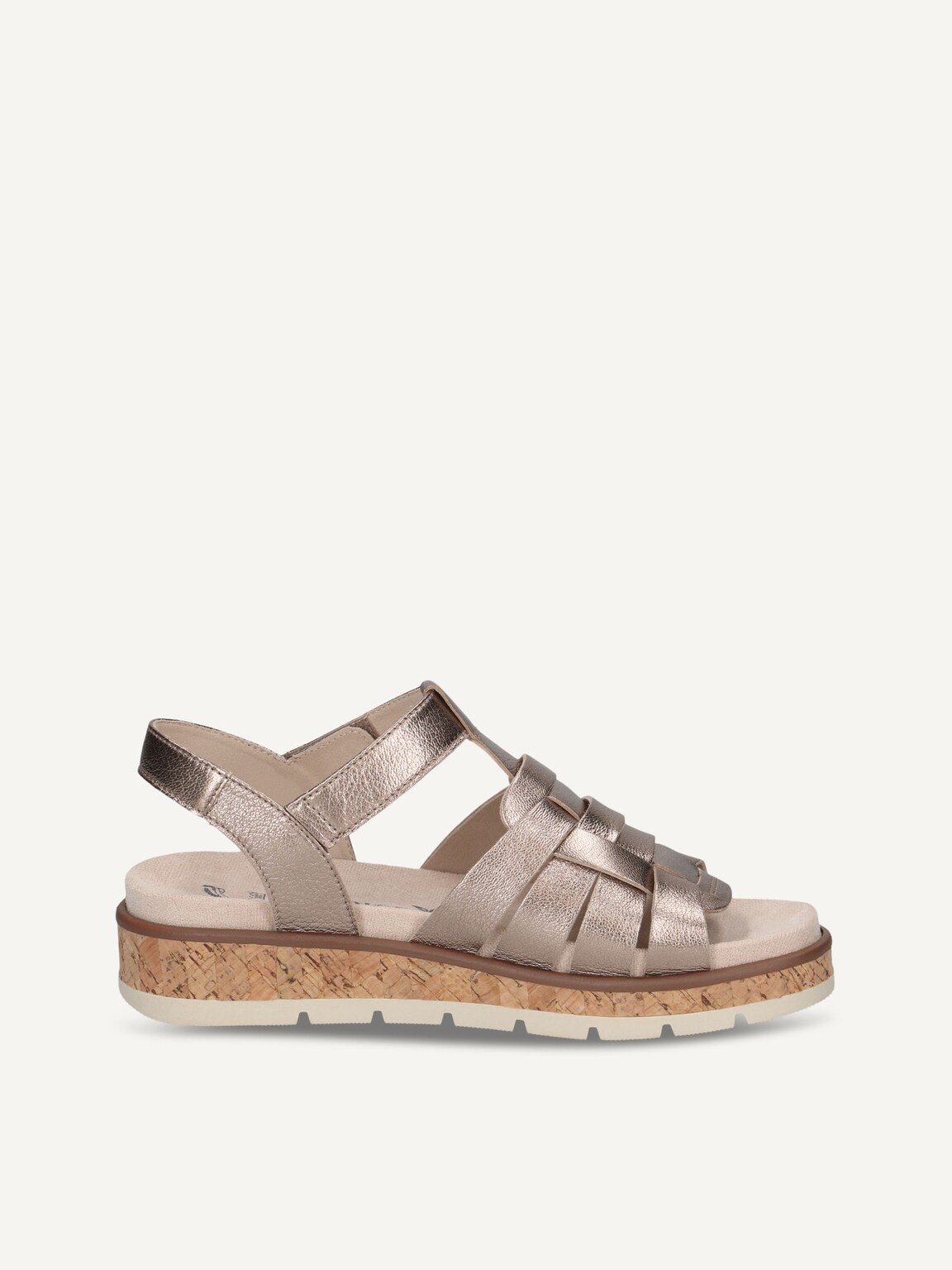 Caprice, Leather Sandal - brown TAUPE METALLIC, image 3 of 5
