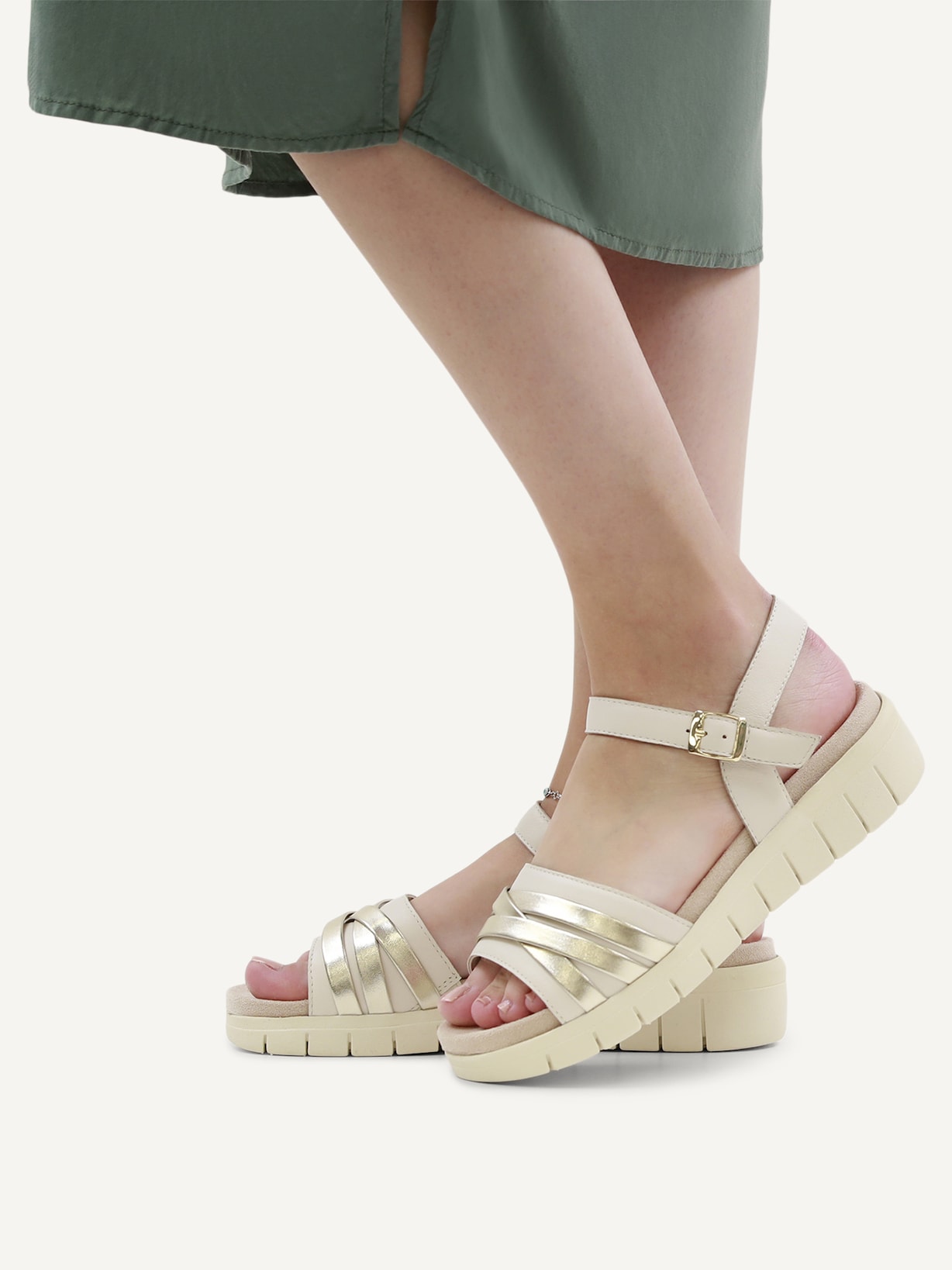 Caprice, Sandale - blanc OFFWHITE COMB, image 2 sur 6