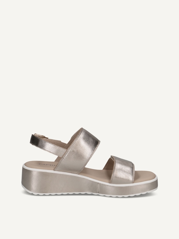 Caprice, Sandale en cuir - marron TAUPE METALLIC, image 3 sur 5