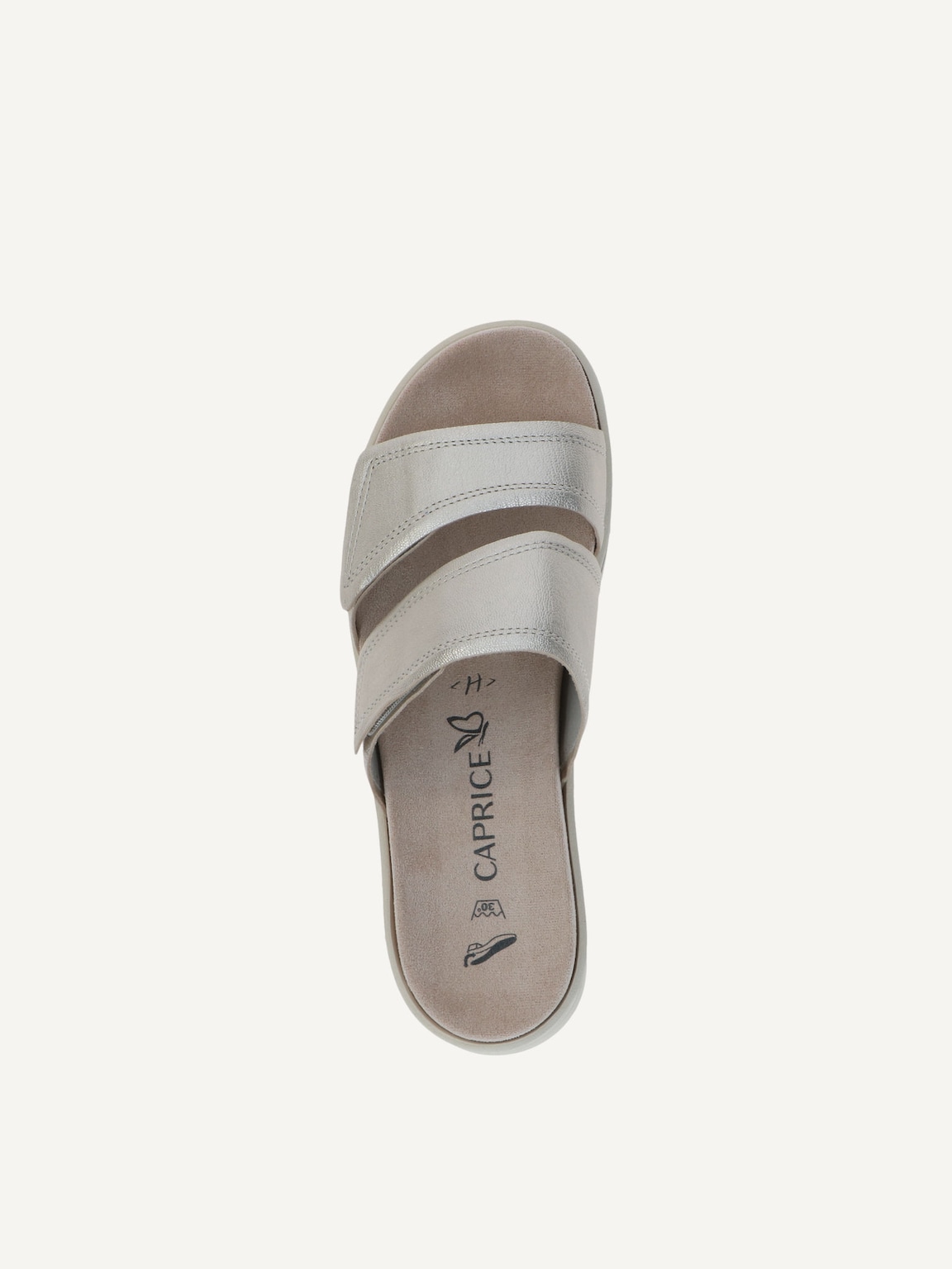 Caprice, Leather Mule - metallic PLATIN METAL., image 5 of 5