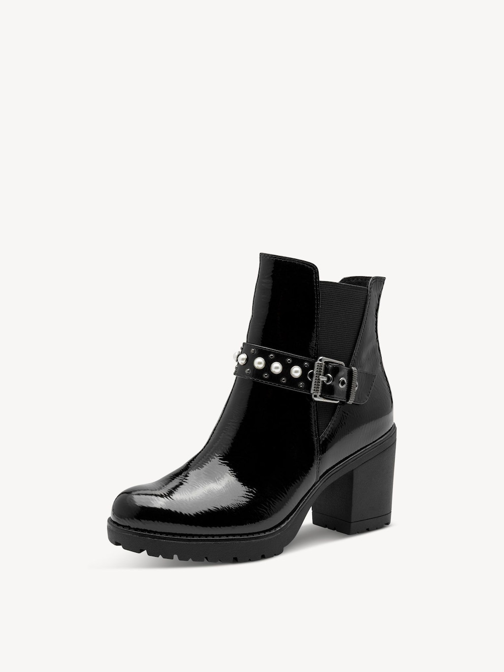 Marco Tozzi, Kotníčková obuv - černá BLACK PATENT, obrázek 1 z 7