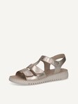 Not selected, Caprice, Leather Heeled sandal - metallic PLATIN METAL.