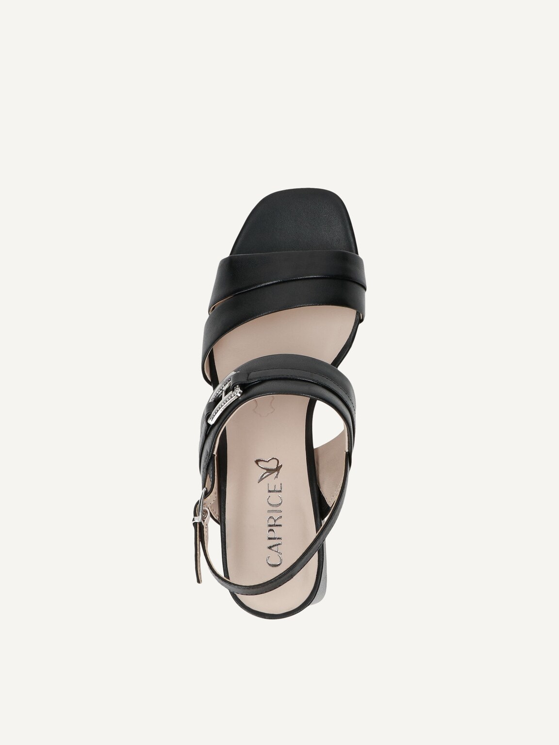 Caprice, Leather Heeled sandal - black BLACK NAPPA, image 5 of 5