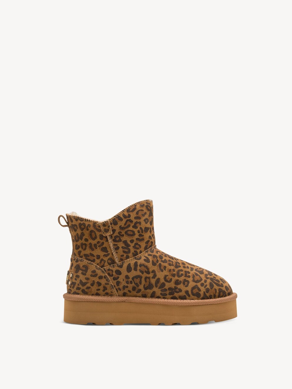 Marco Tozzi, Leather Bootie - brown warm lining LEO COGNAC, image 6 of 6