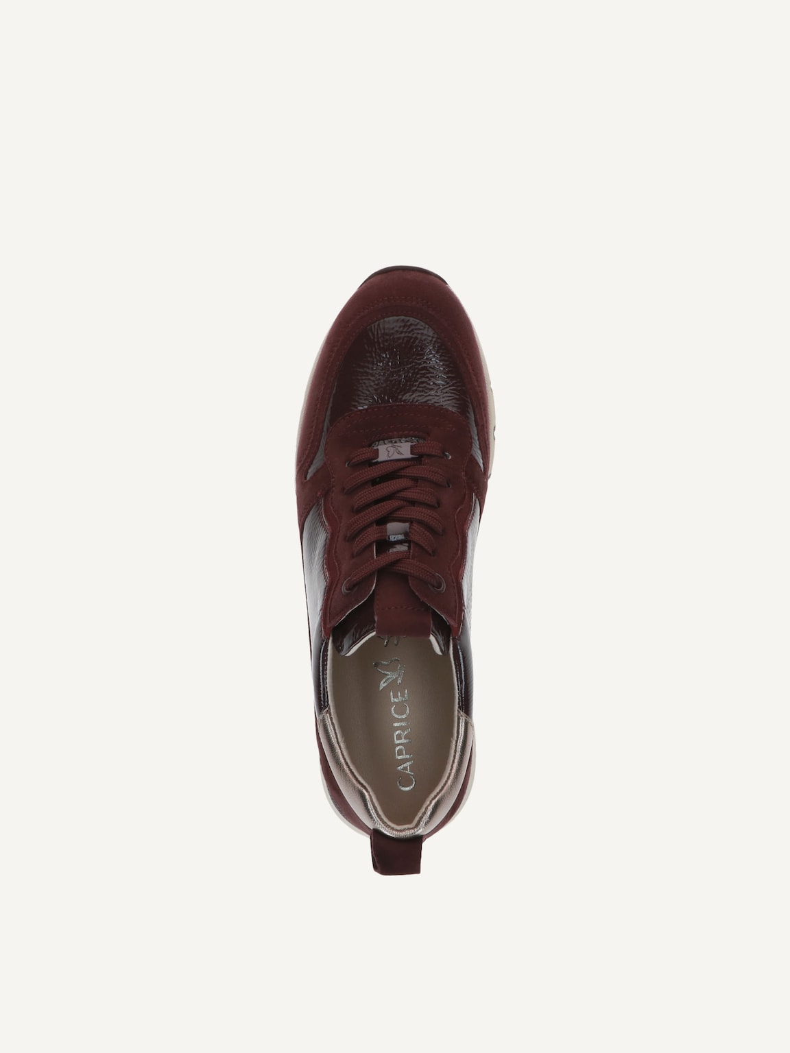 Caprice, Leather Sneaker - red BORDEAUX COMB, image 6 of 6