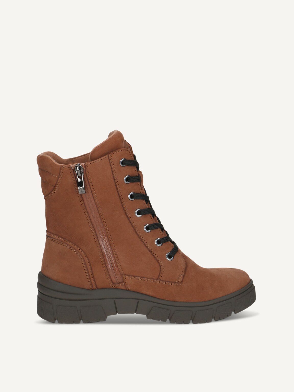 Caprice, Leather Bootie - brown warm lining COGNAC NUBUC, image 3 of 5