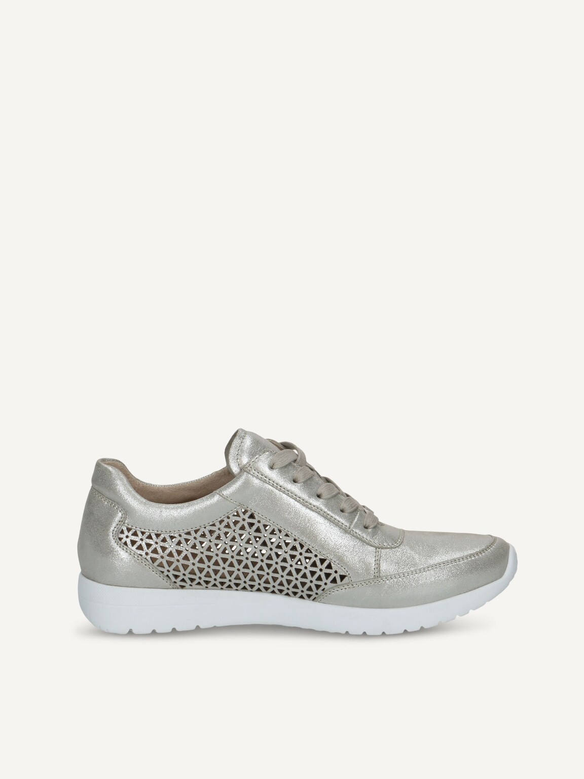 Caprice, Leather Sneaker - metallic SILVER SUE MET, image 3 of 5