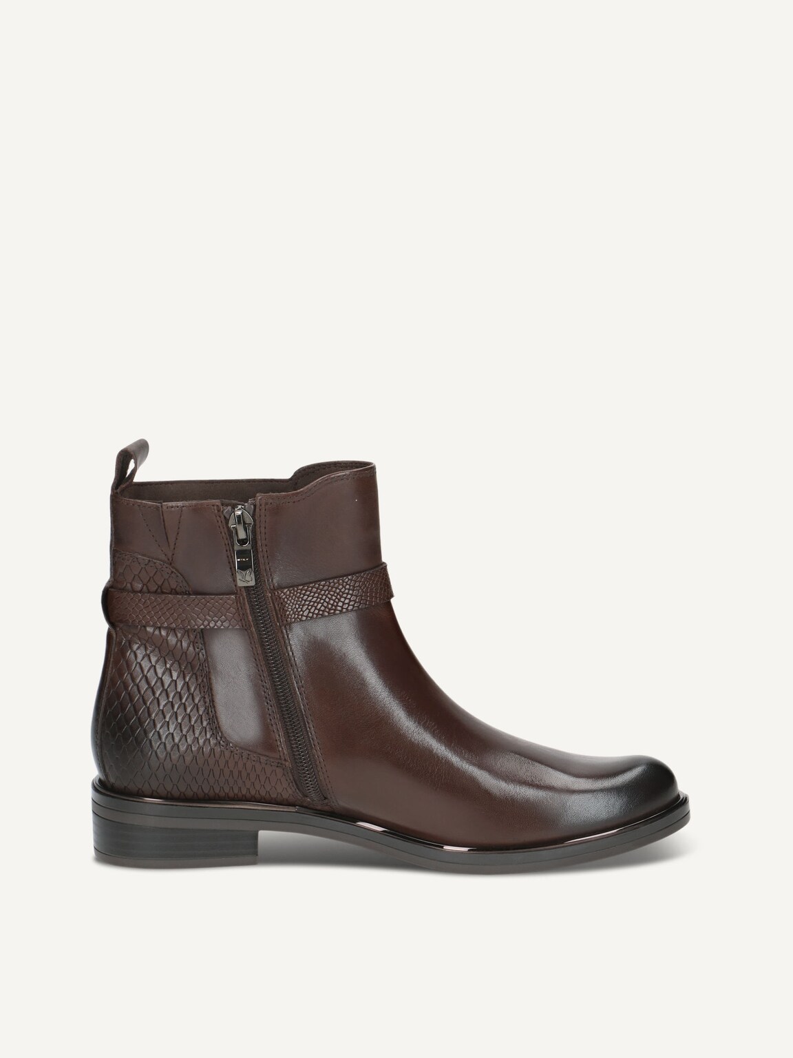 Caprice, Leather Bootie - brown DK BROWN COMB, image 3 of 5