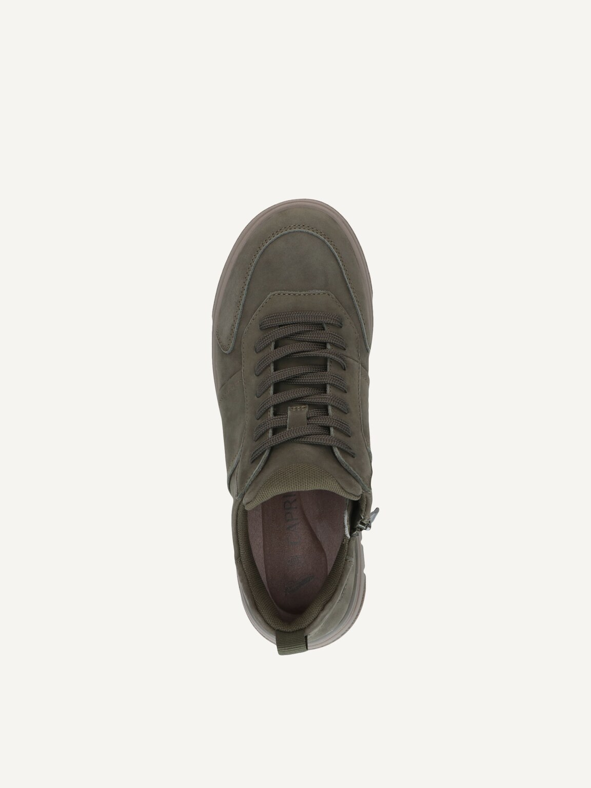 Caprice, Leather Sneaker - green KHAKI NUBUC, image 5 of 5