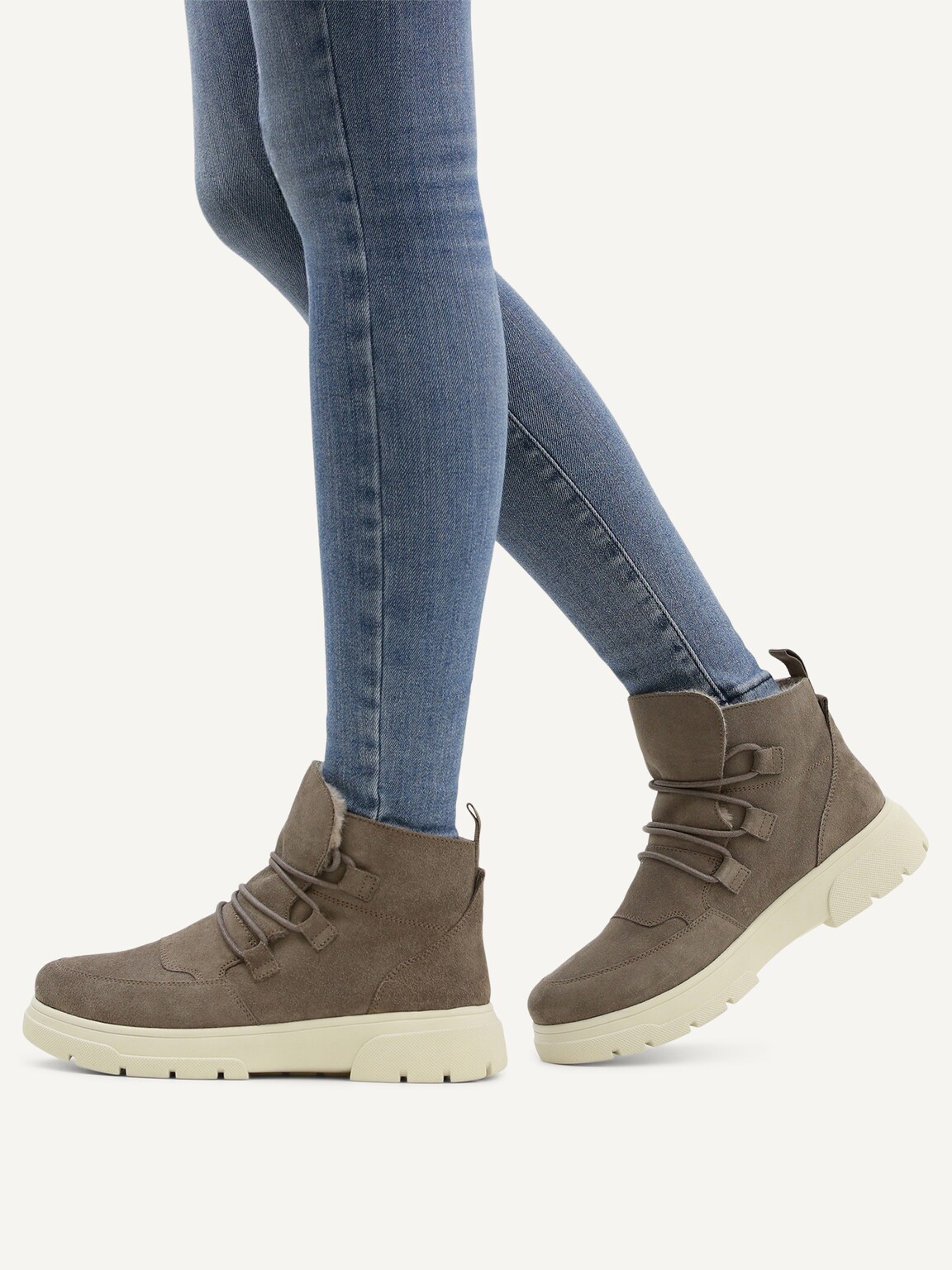 Caprice, Bootie - beige warm lining DK TAUPE SUEDE, image 2 of 6