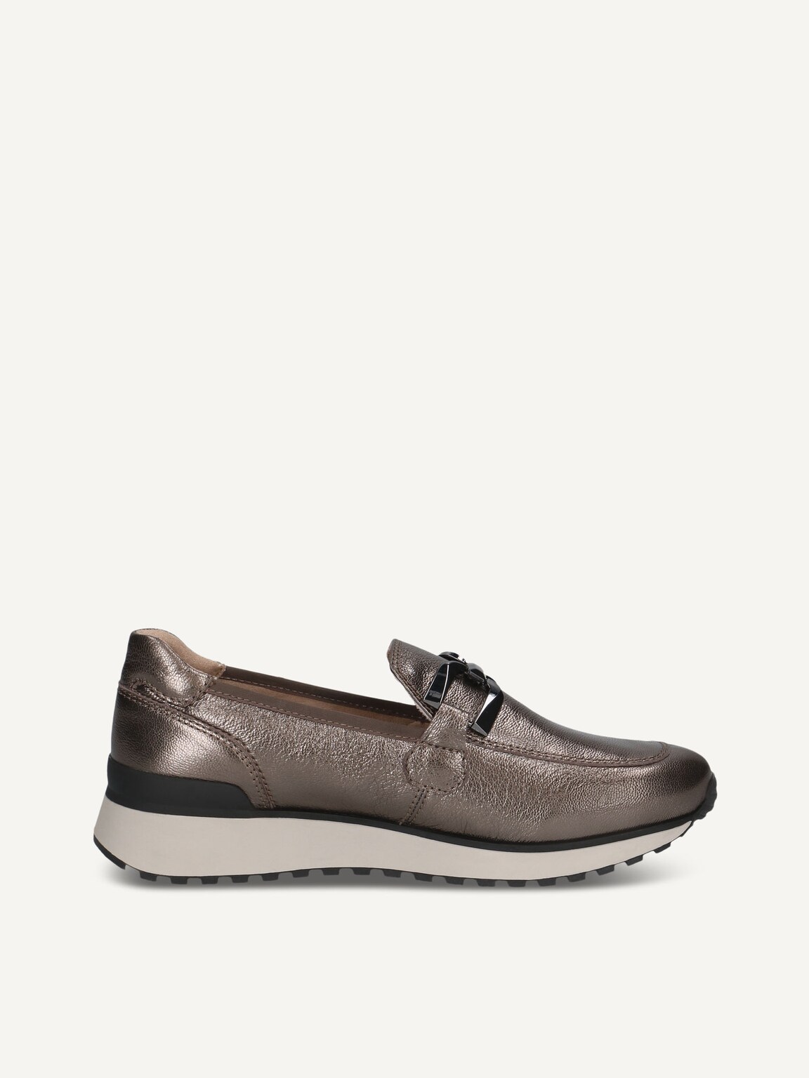 Caprice, Leather Slipper - metallic PIOMBO METAL, image 3 of 5