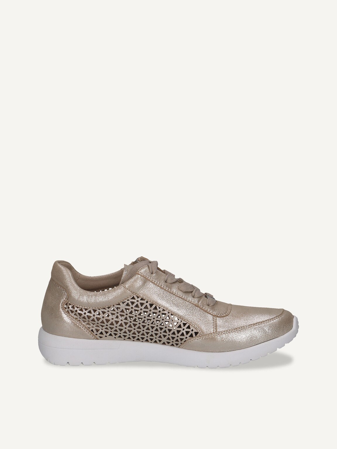 Caprice, Leather Sneaker - brown TAUPE METALLIC, image 4 of 6