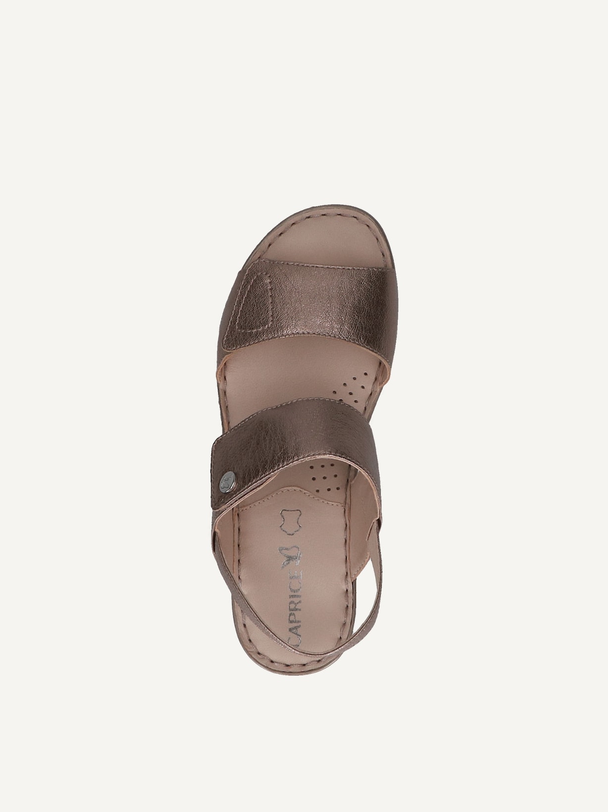 Caprice, Sandale à talon en cuir - marron TAUPE METALLIC, image 5 sur 6