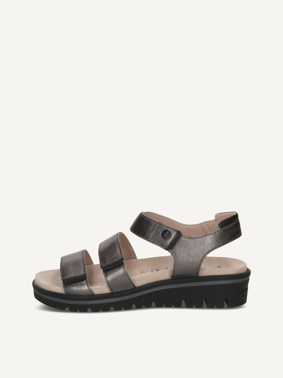 Caprice, Leather Sandal - grey DK GREY METAL., image 2 of 5