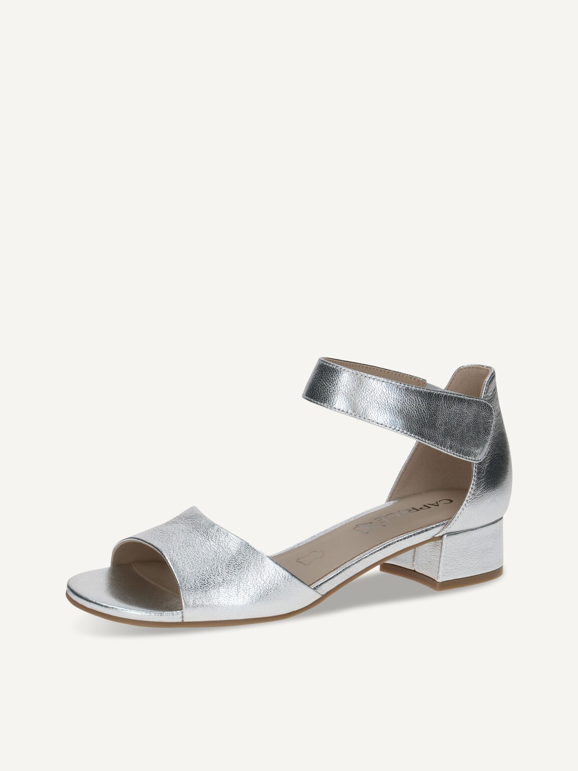 Caprice, Leather Heeled sandal - silver SILVER METAL., image 1 of 5