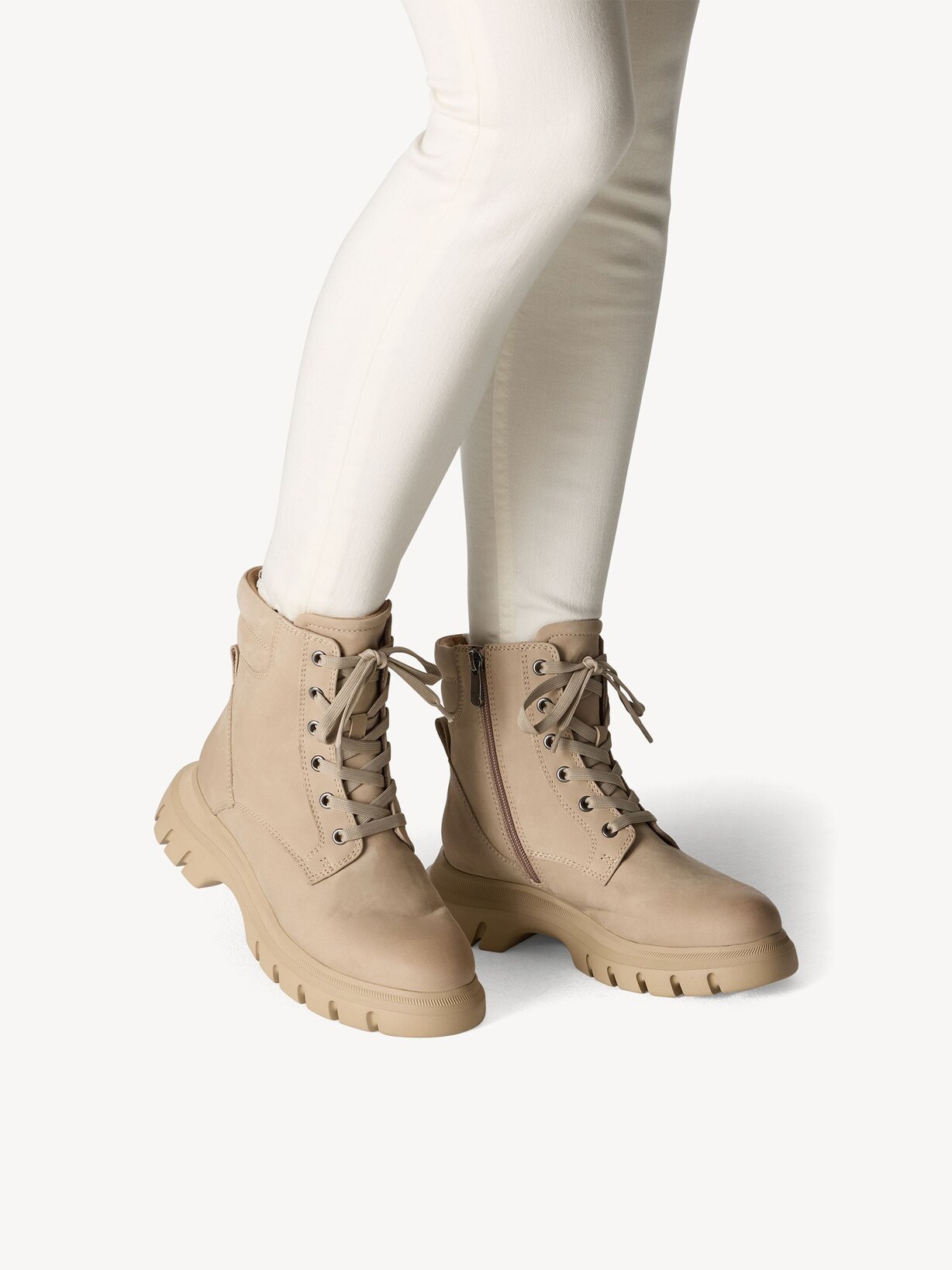 Marco Tozzi, Lederstiefelette - beige Warmfutter TAUPE, Bild 2 von 7