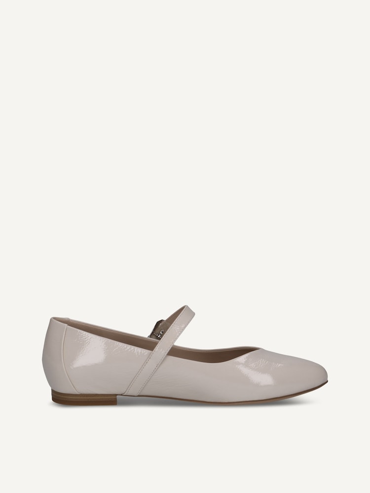 Caprice, Ballerine en cuir - blanc SNOW NAPLAK, image 3 sur 5