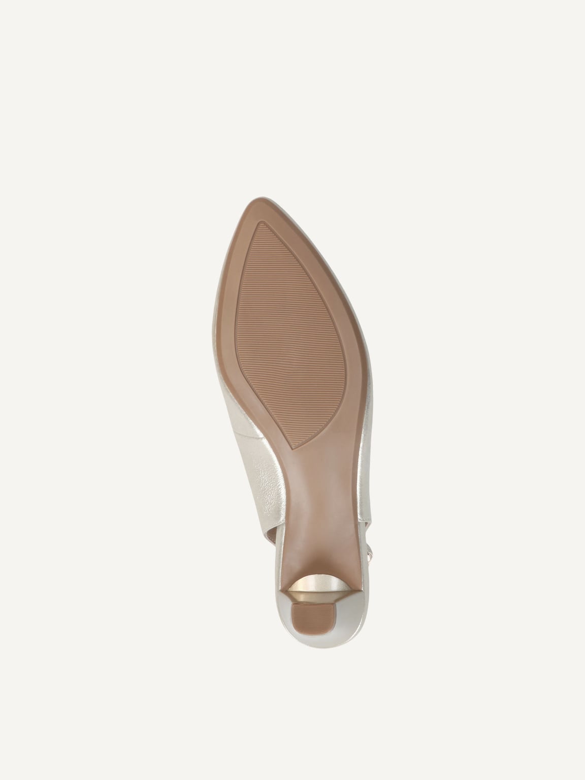Caprice, Leather sling pumps - metallic CHAMPAGNE, image 5 of 6