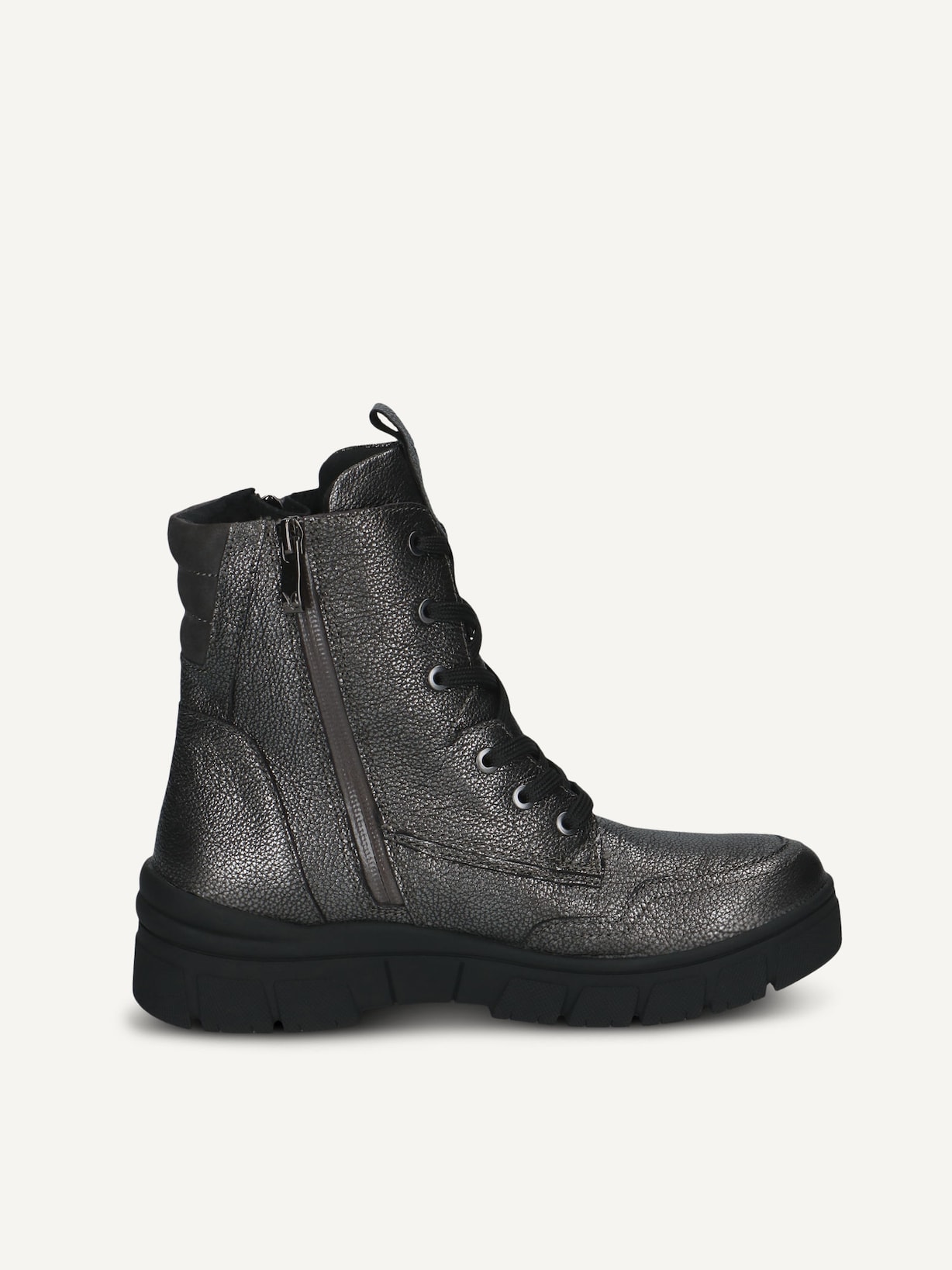 Caprice, Lederstiefelette - grau DK GREY METAL., Bild 3 von 5
