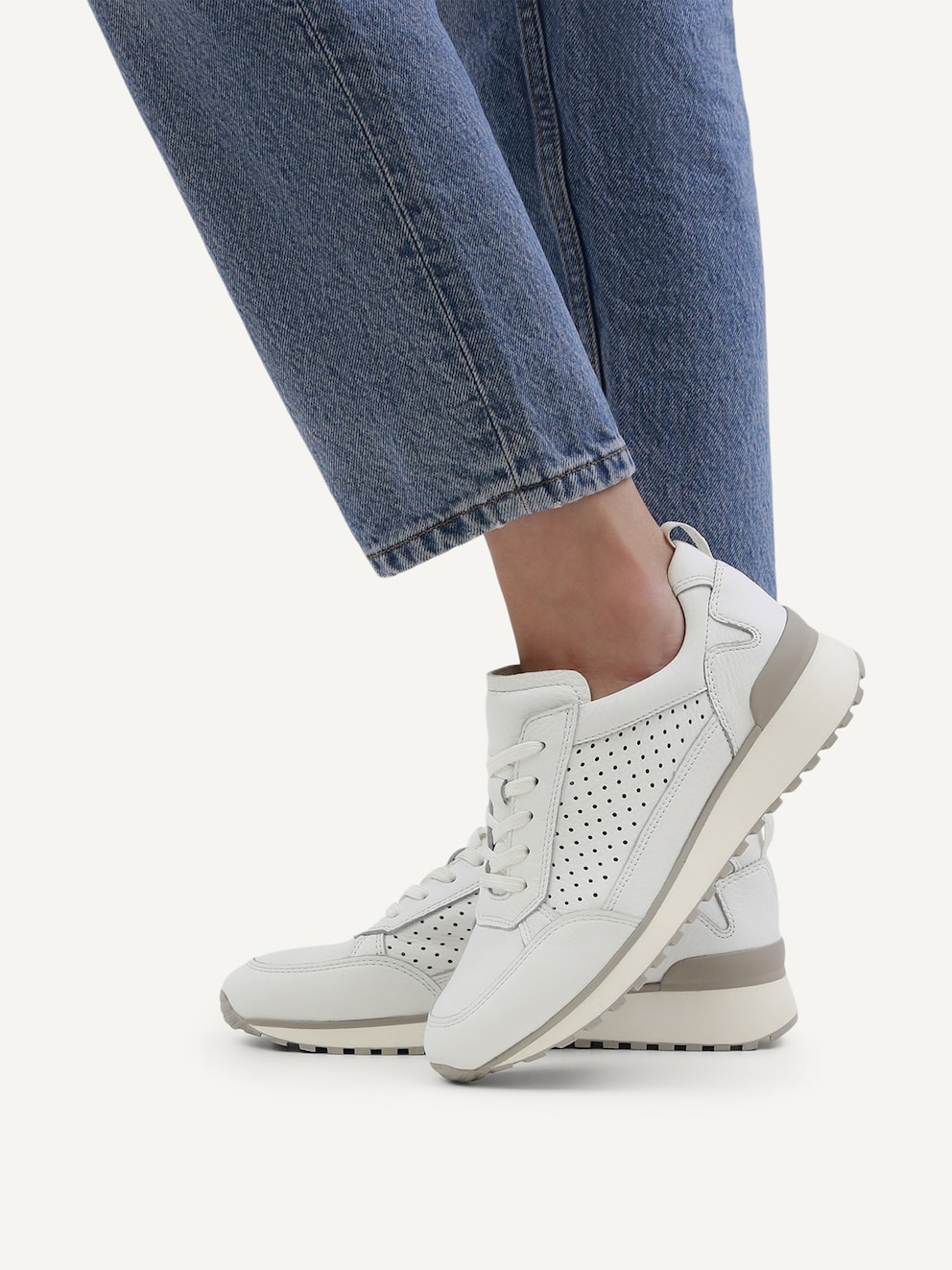 Caprice, Basket en cuir - blanc WHITE DEER, image 2 sur 7