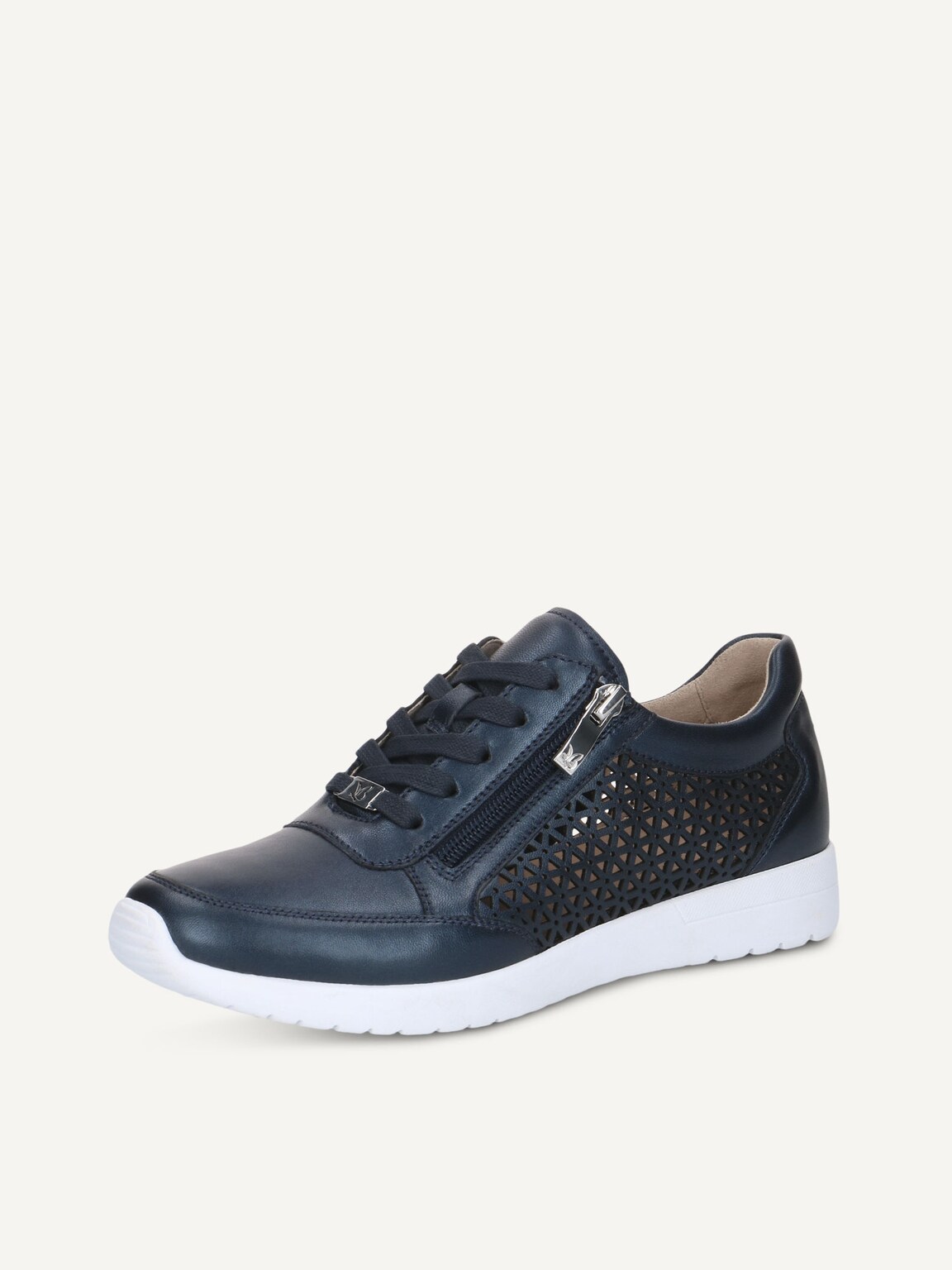Caprice, Leather Sneaker - blue NAVY PERLATO, image 1 of 5