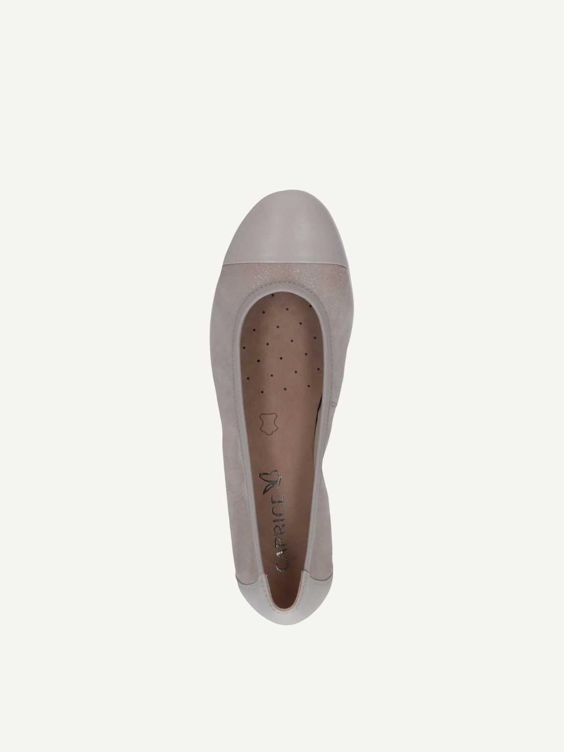 Caprice, Leather Ballerina - grey LT.GREY COMB, image 5 of 5