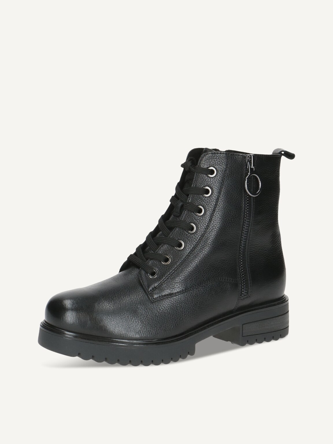 Caprice, Leather Bootie - black warm lining BLACK NAPPA, image 1 of 5