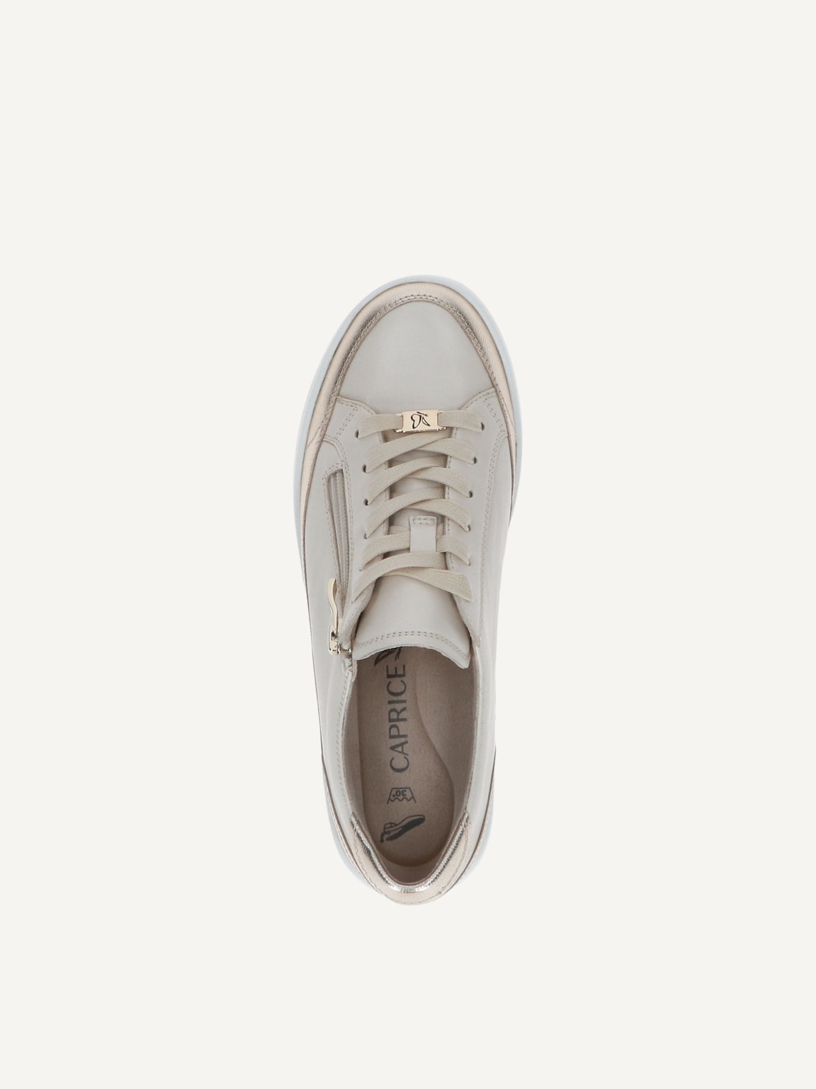 Caprice, Leather Sneaker - metallic CREAM COMB, image 5 of 5